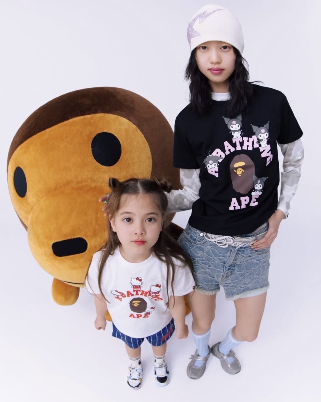 <極限量> BAPE X KUROMI COLLEGE MINI TEE