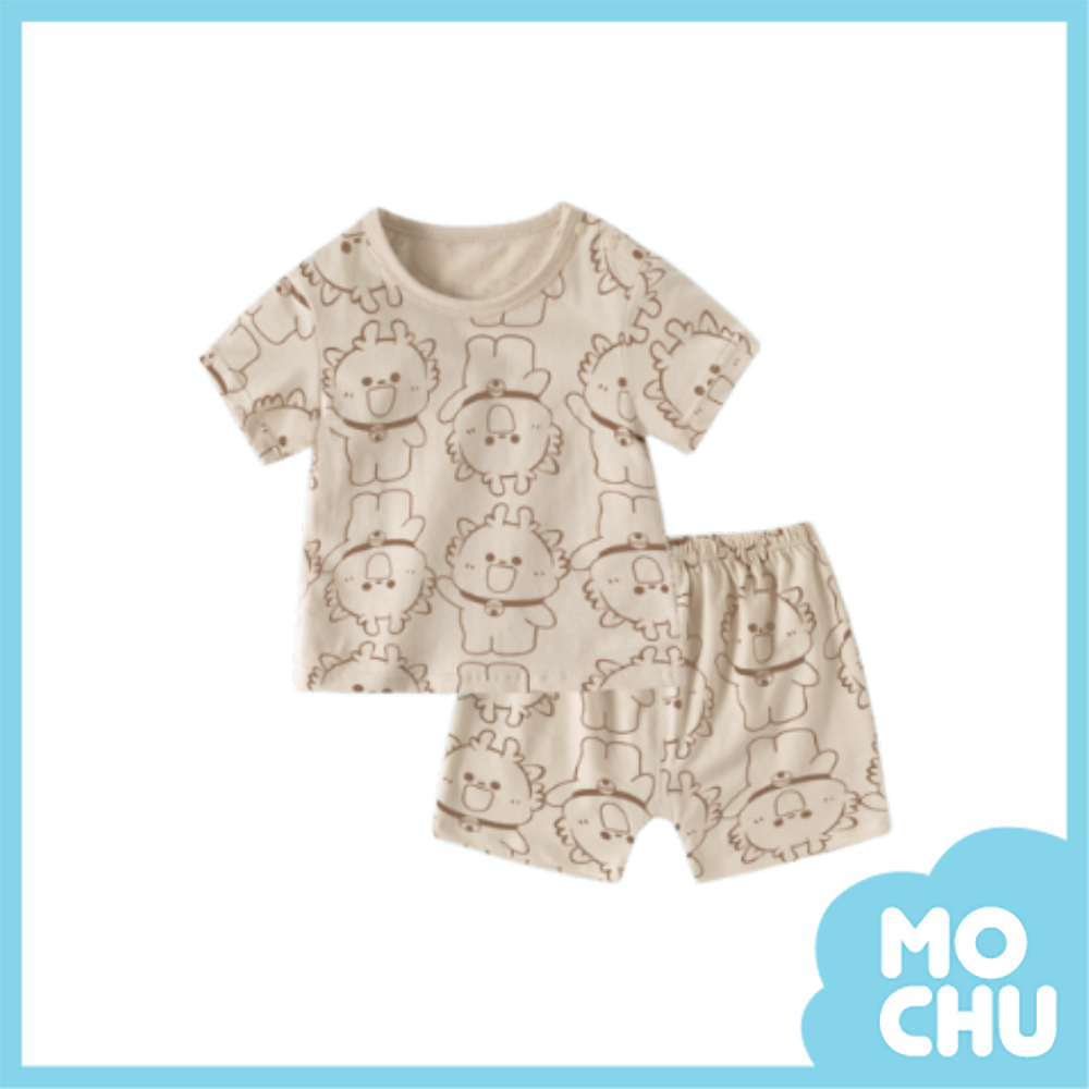 咖龍滿印短袖家居套裝