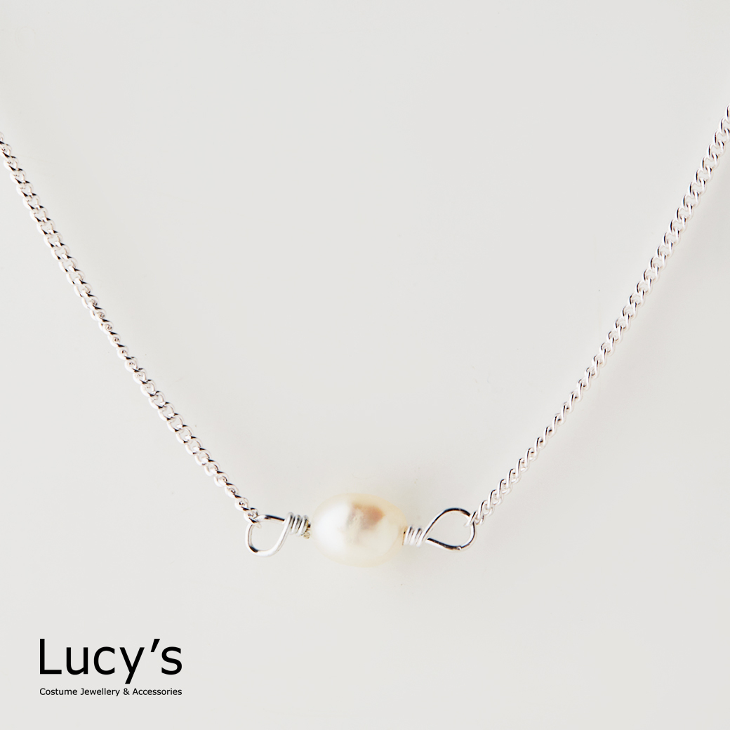 925純銀 柔情珍珠 項鍊 (128213)