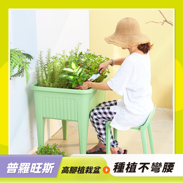 普羅旺斯高腳植栽盆-M｜陽台種植推薦的高腳花盆・種植免彎腰