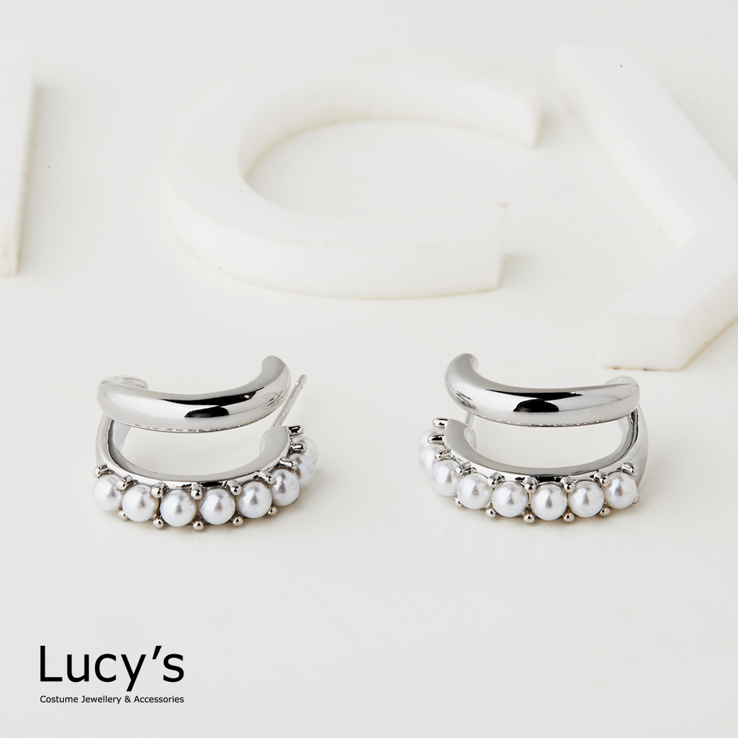 柔情珍珠 耳環 (二色) (128997/128998)