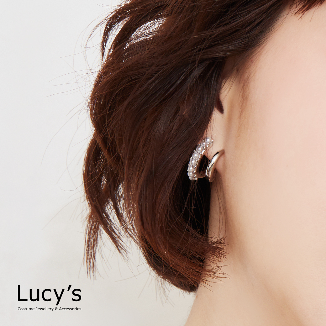 柔情珍珠 耳環 (二色) (128997/128998)