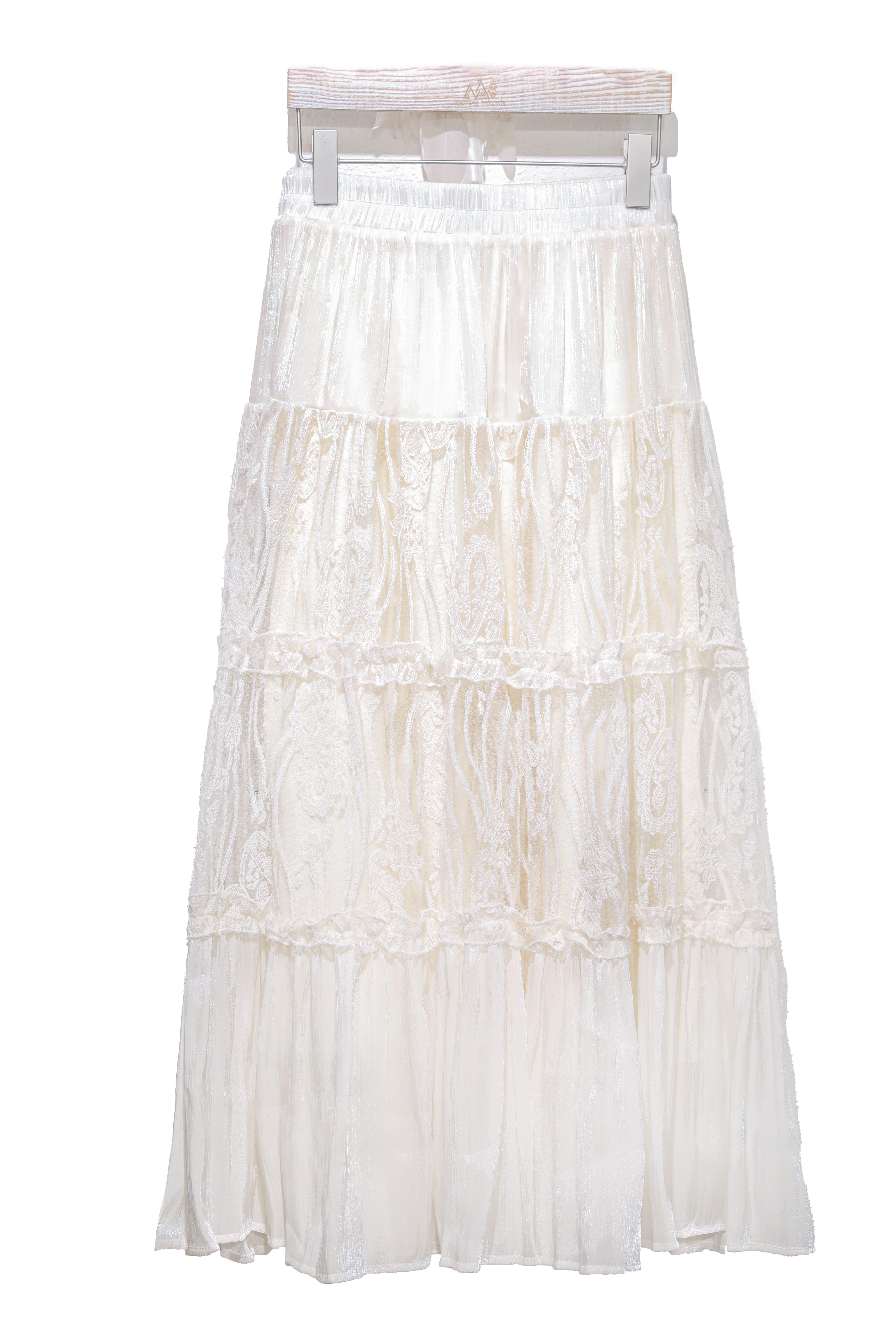 [訂貨大約2星期] KOR Lace skirt WH-F68/BK-F69 (0223live)