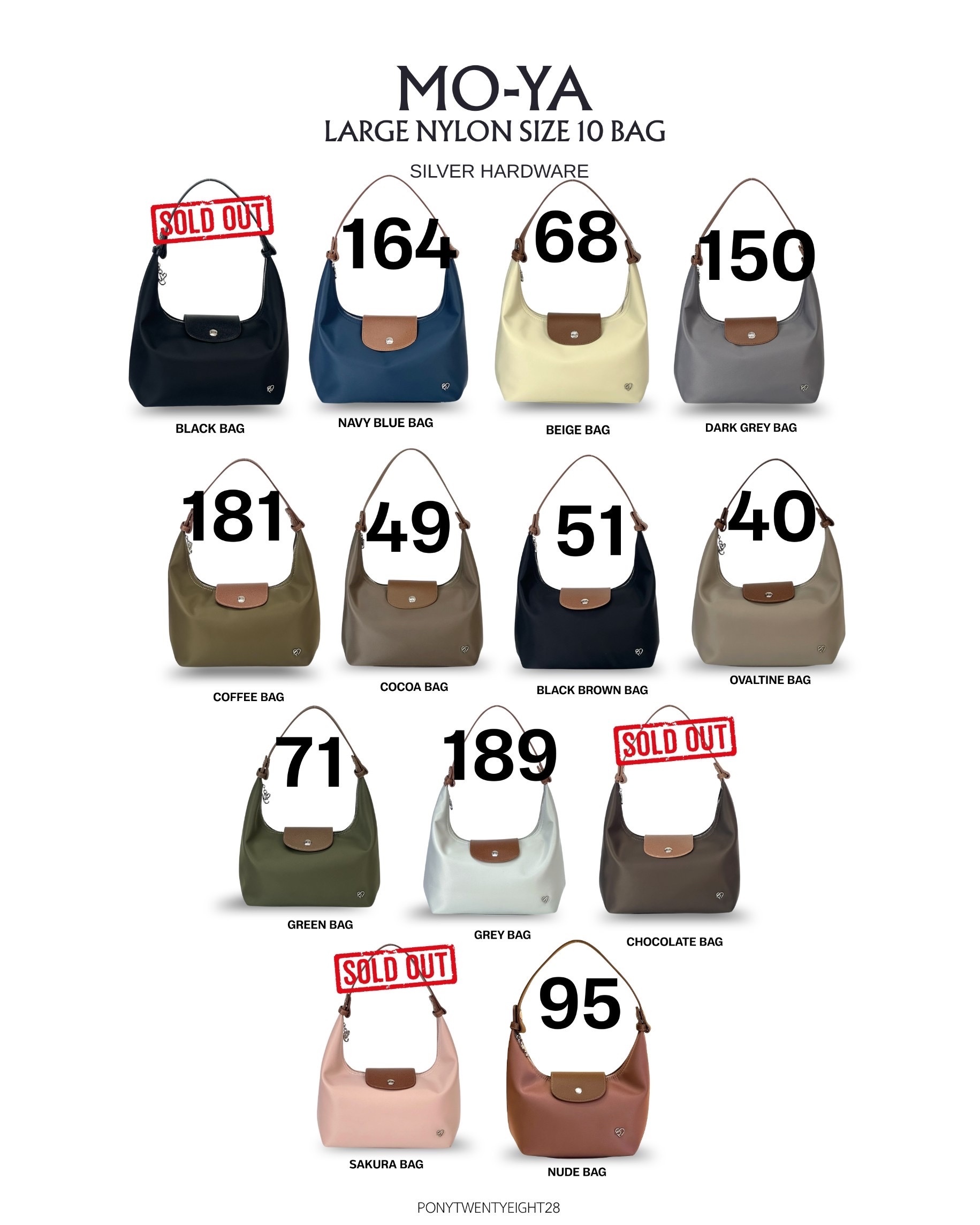 🇹🇭4/4-8/4連線預購 | Ponypony MO-YA 大號尼龍款式