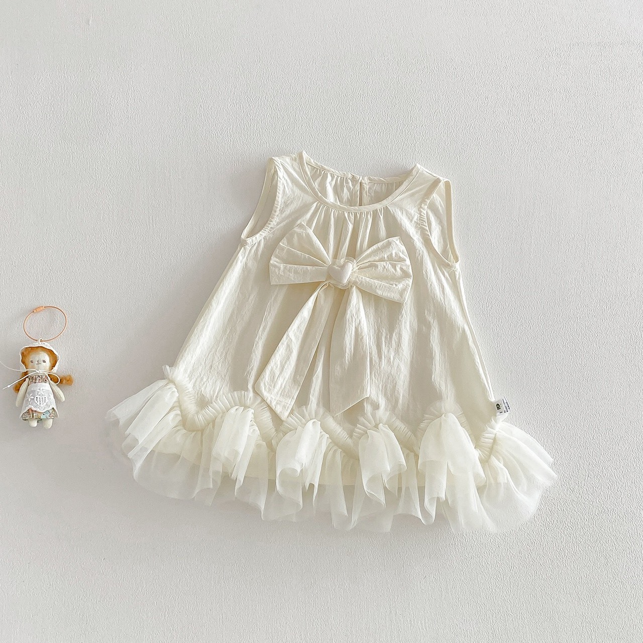 大蝴蝶結無袖洋裝