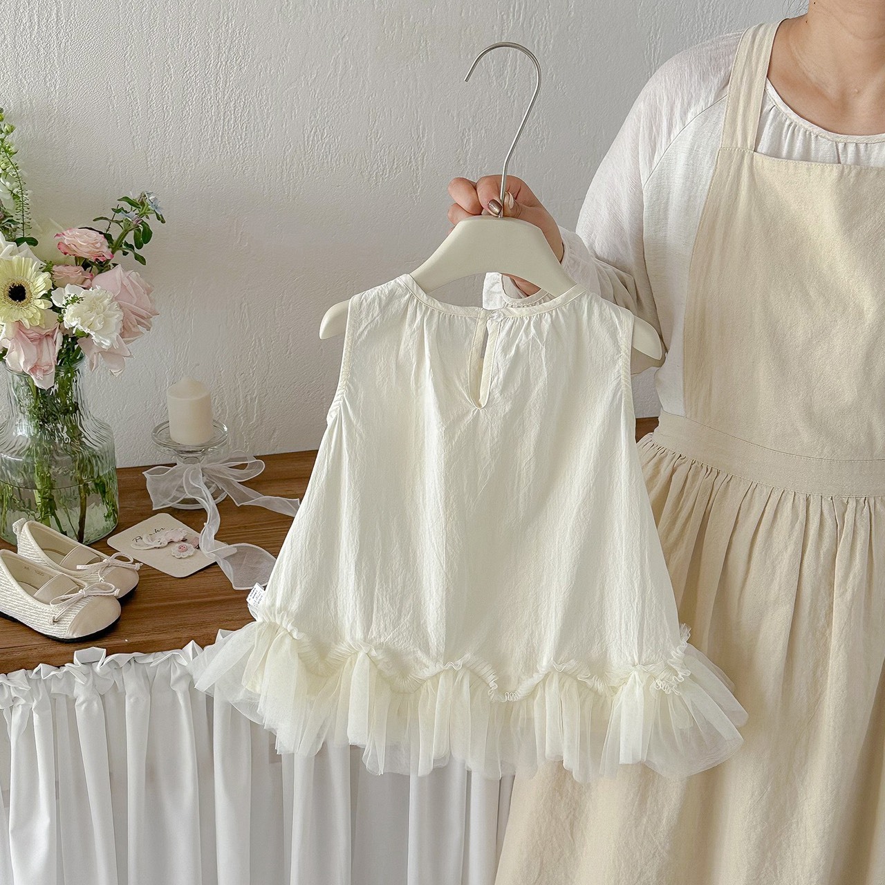 大蝴蝶結無袖洋裝