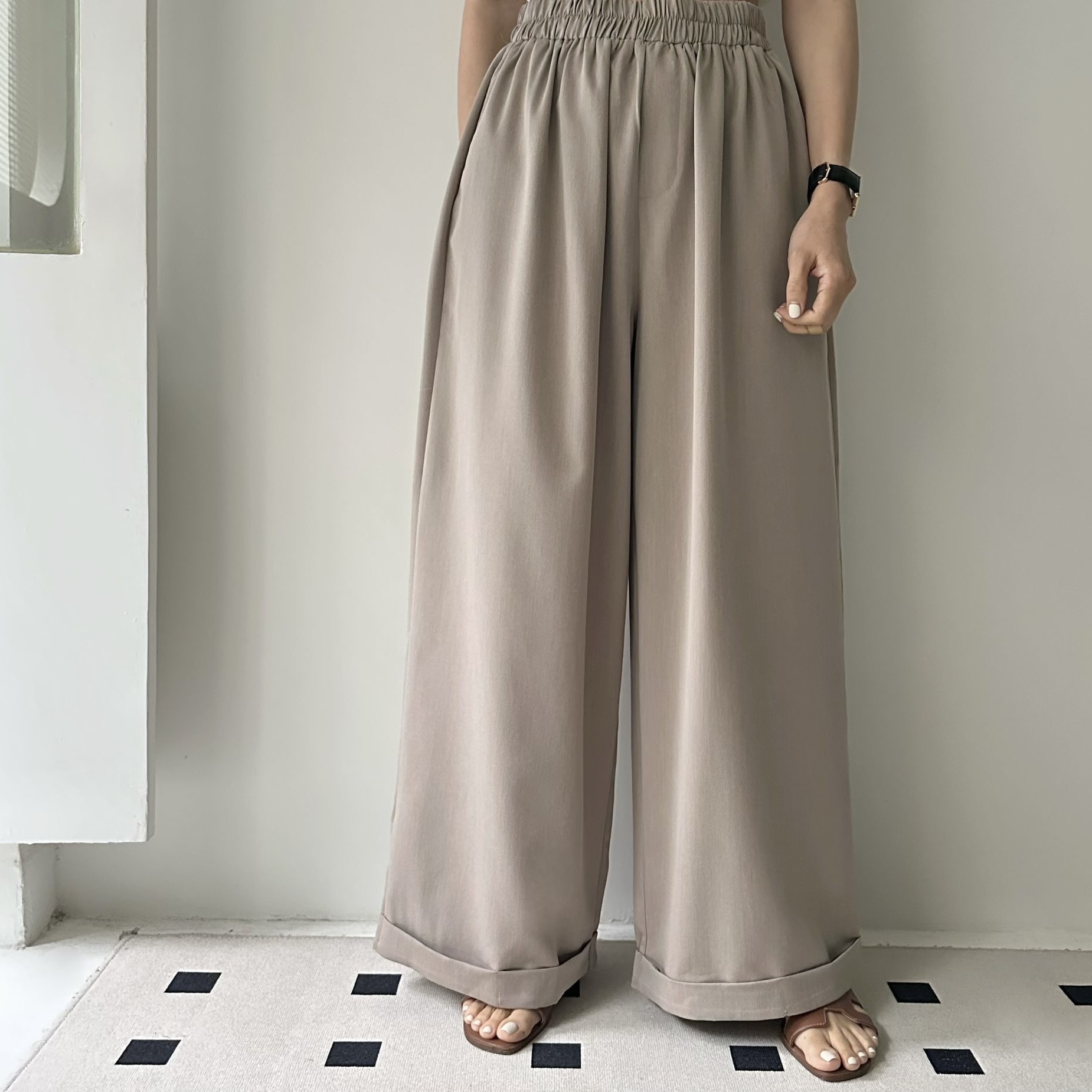 【BONNIE】全橡筋腰反腳柔軟西褲 - 3色選擇 (R6-R8)