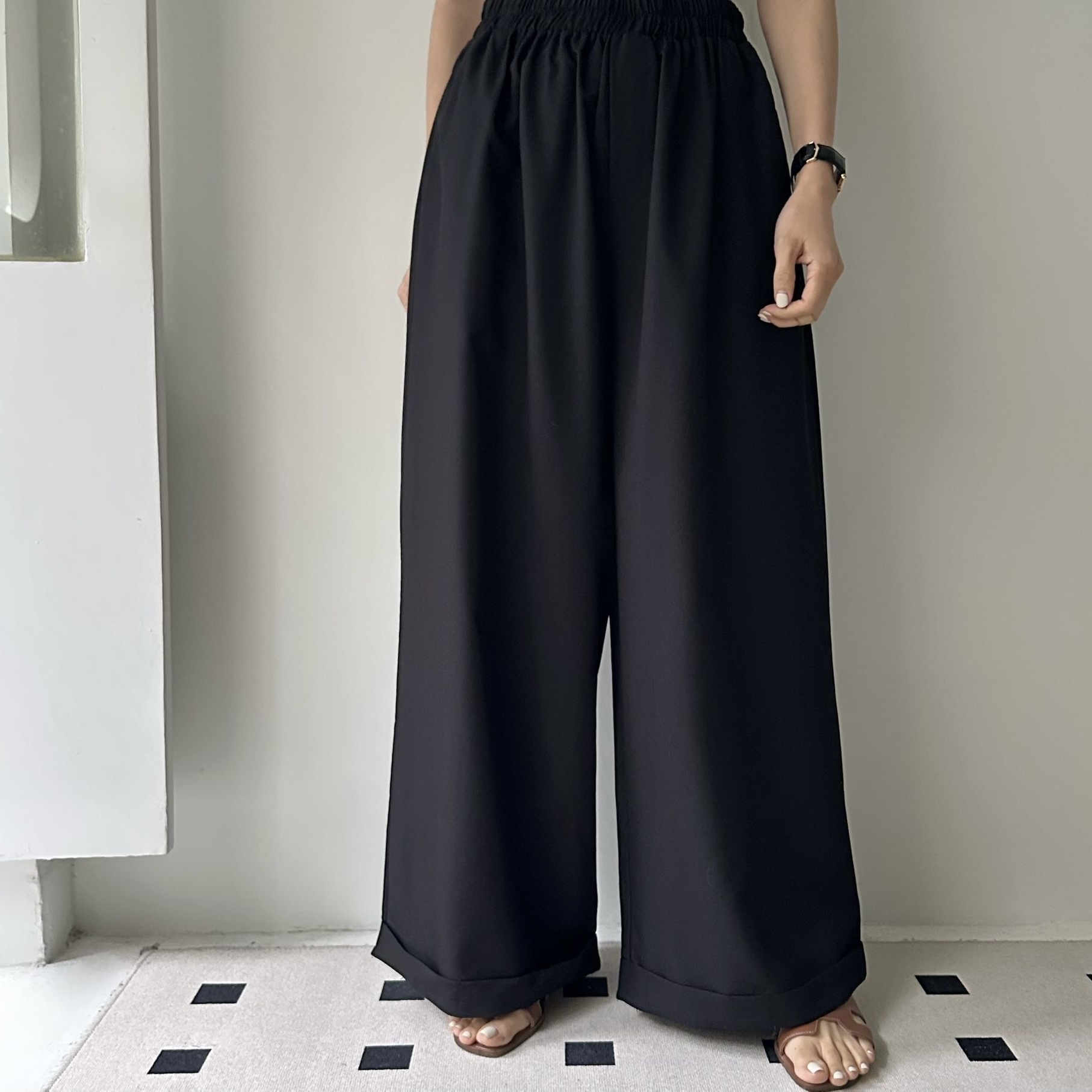 【BONNIE】全橡筋腰反腳柔軟西褲 - 3色選擇 (R6-R8)