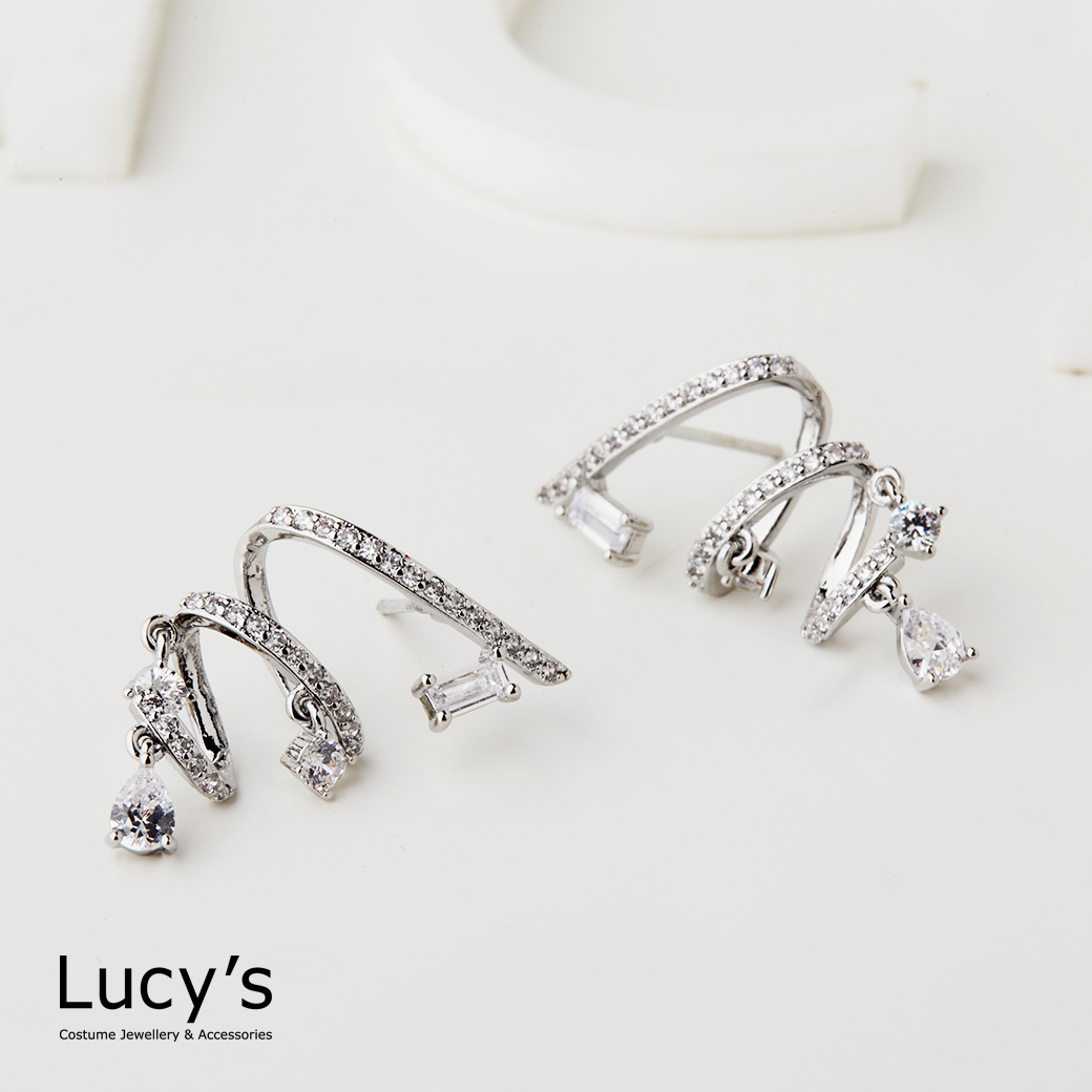 光芒軌跡 耳環 (二色) (128984/128985)