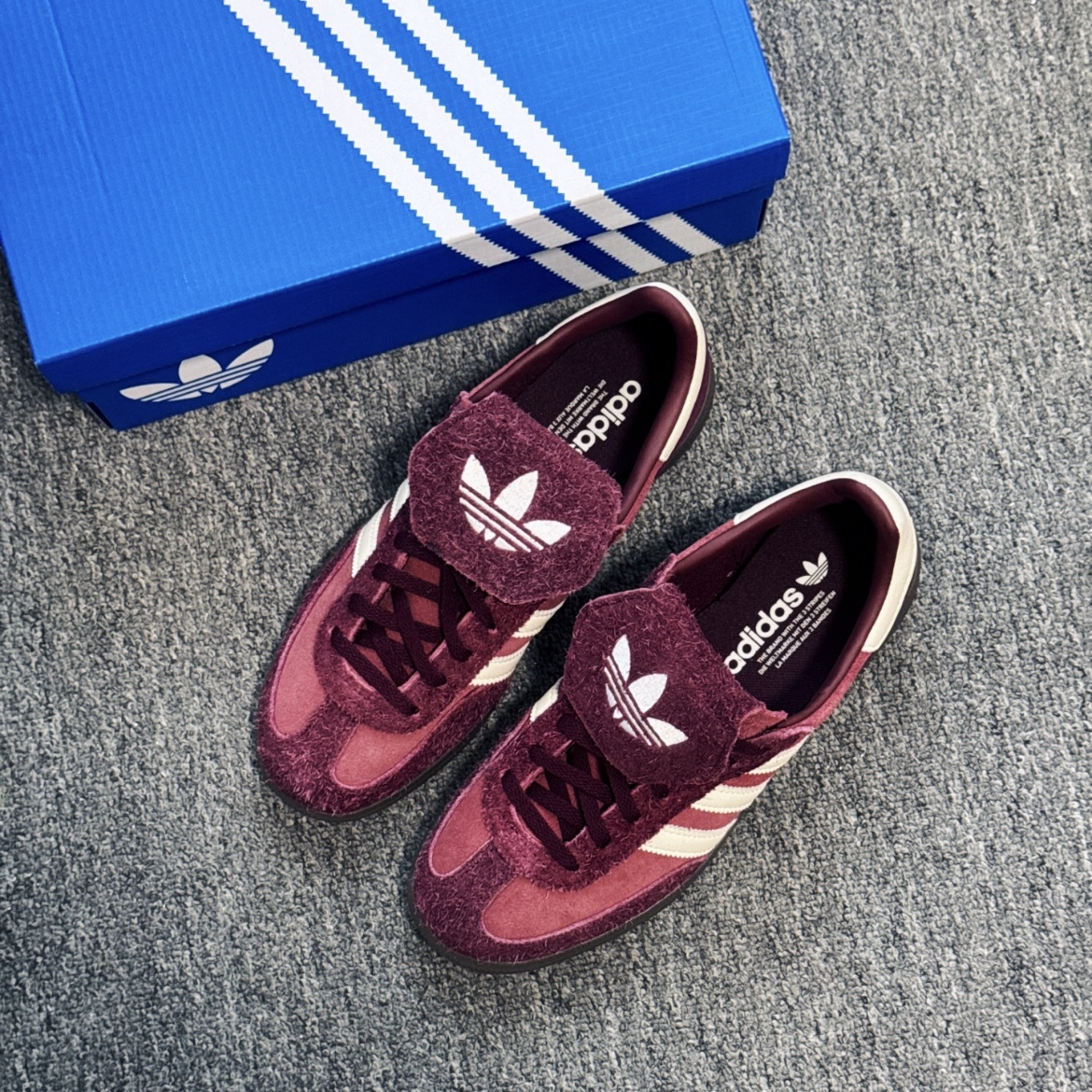 ADIDAS HANDBALL SPEZIAL LT 酒紅 復古 翻蓋鞋舌 可拆式 德訓鞋 休閒 KJ6216