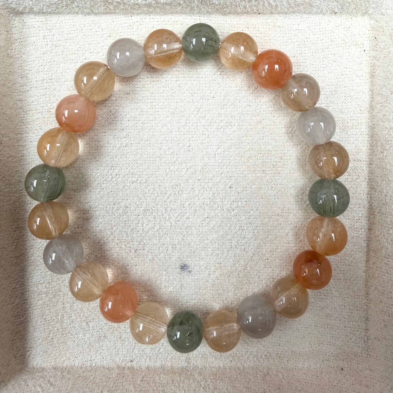 VX201 C8 彩兔毛水晶手串 8mm+