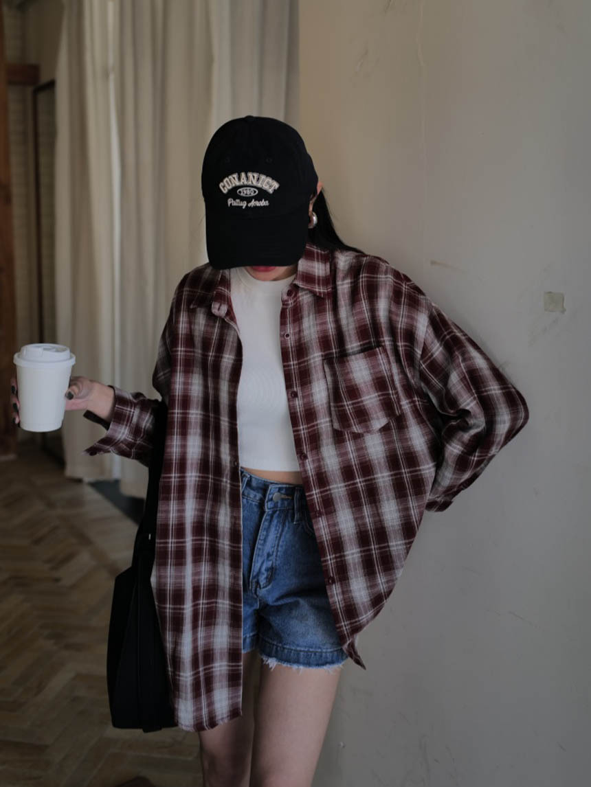 春款格紋襯衫*2色