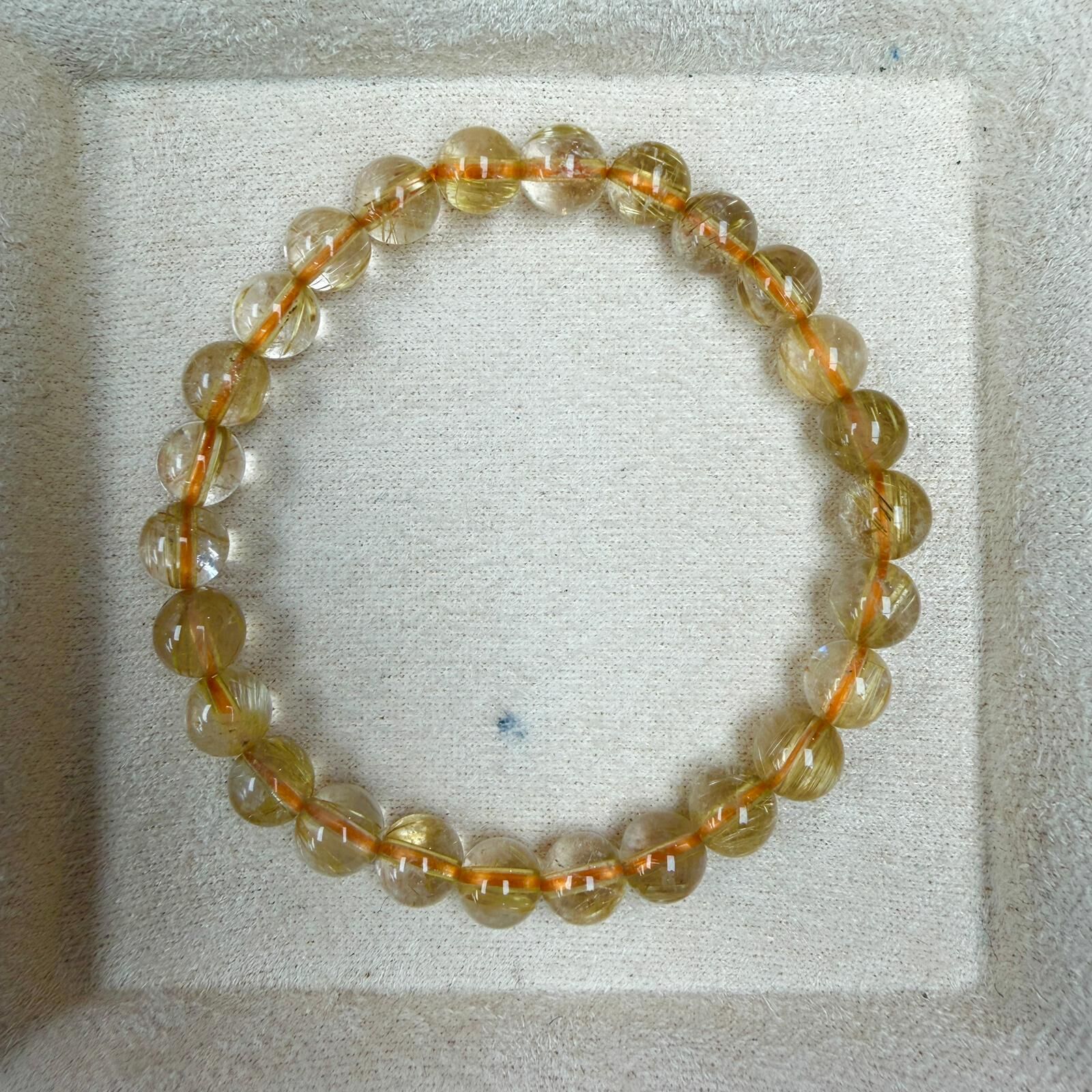 VX207 C14 招財金髮晶手串 7mm+