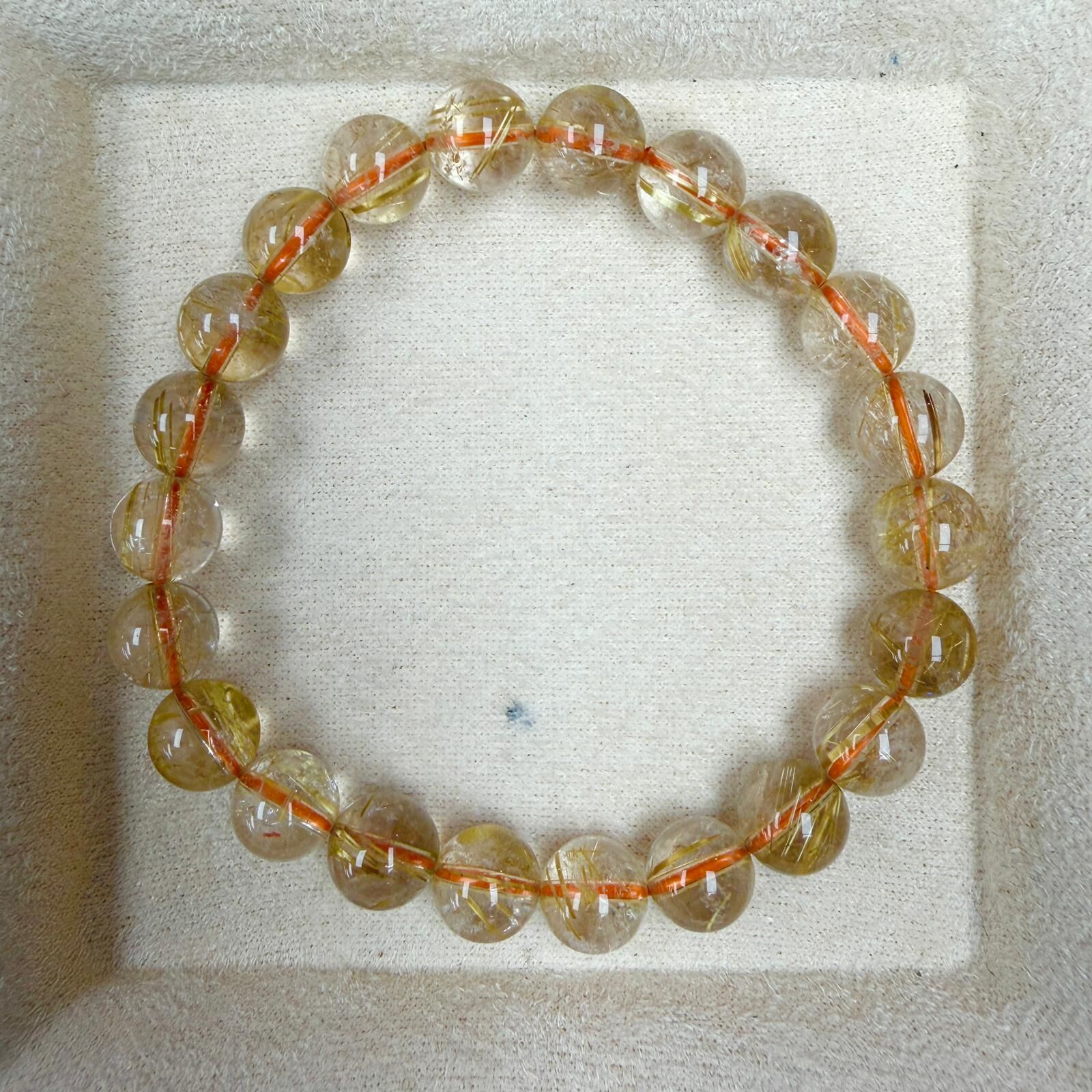 VX208 C15 招財金髮晶手串 8mm+