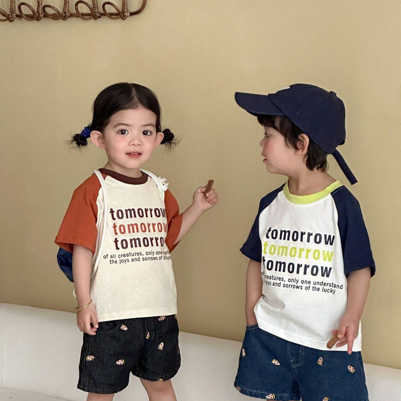 兩色不分男女ᝰ 明天再相見休閒短TEE