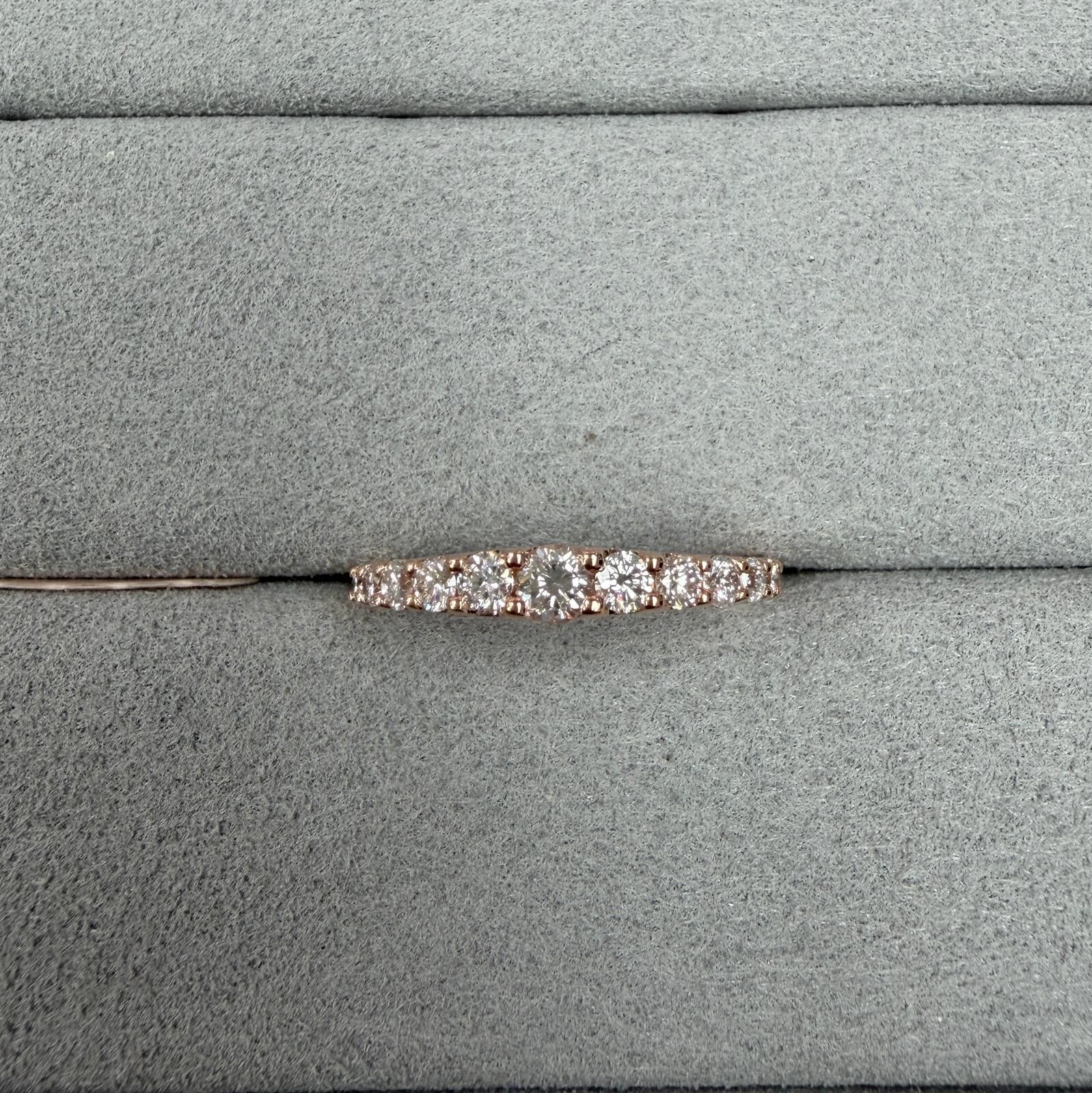 VX244 20B R4809 9K rose gold 0.54 Carat Lab Diamond Band Ring (D-F colour VS+ clarity)