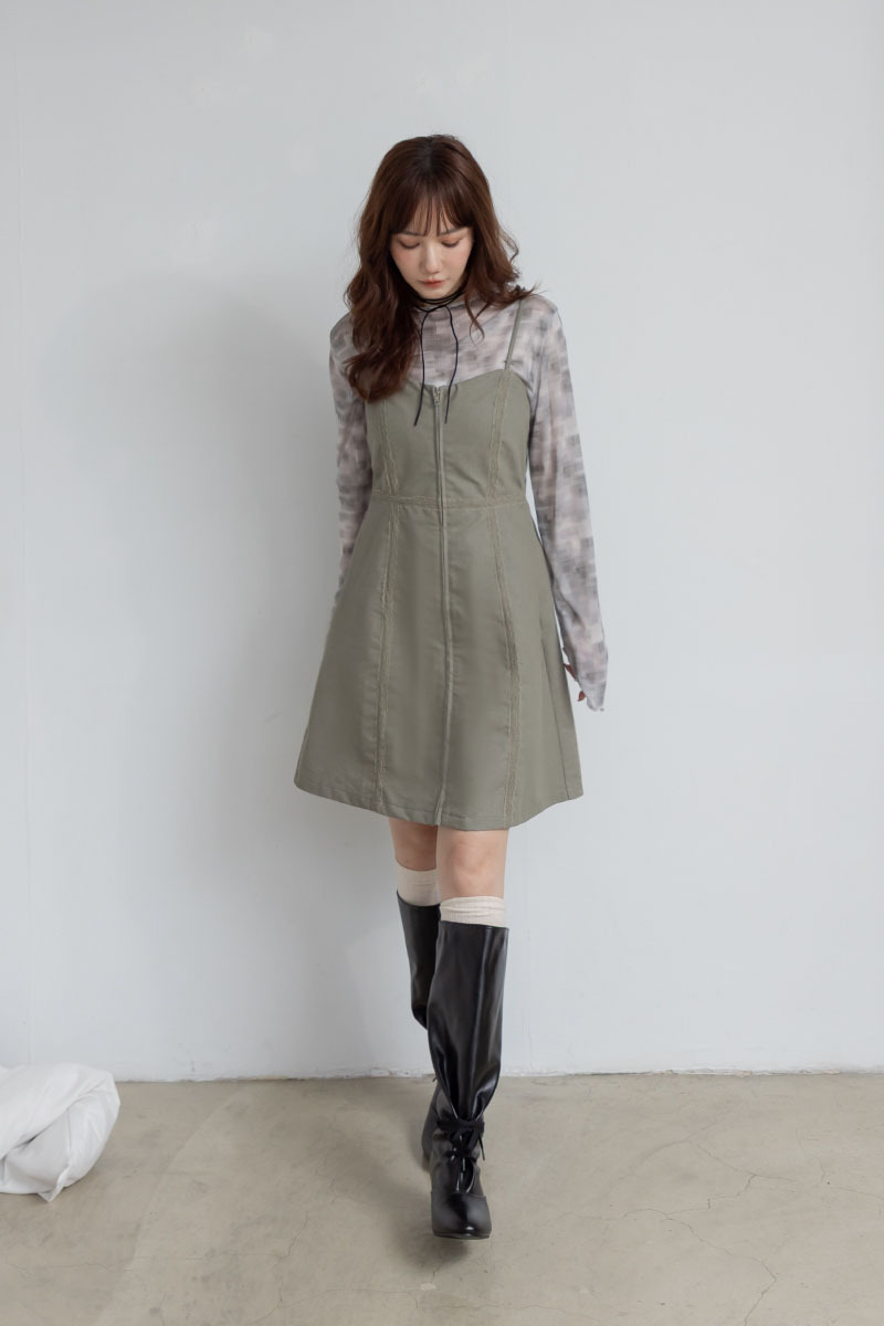 彈力柔霧渲染薄紗上衣