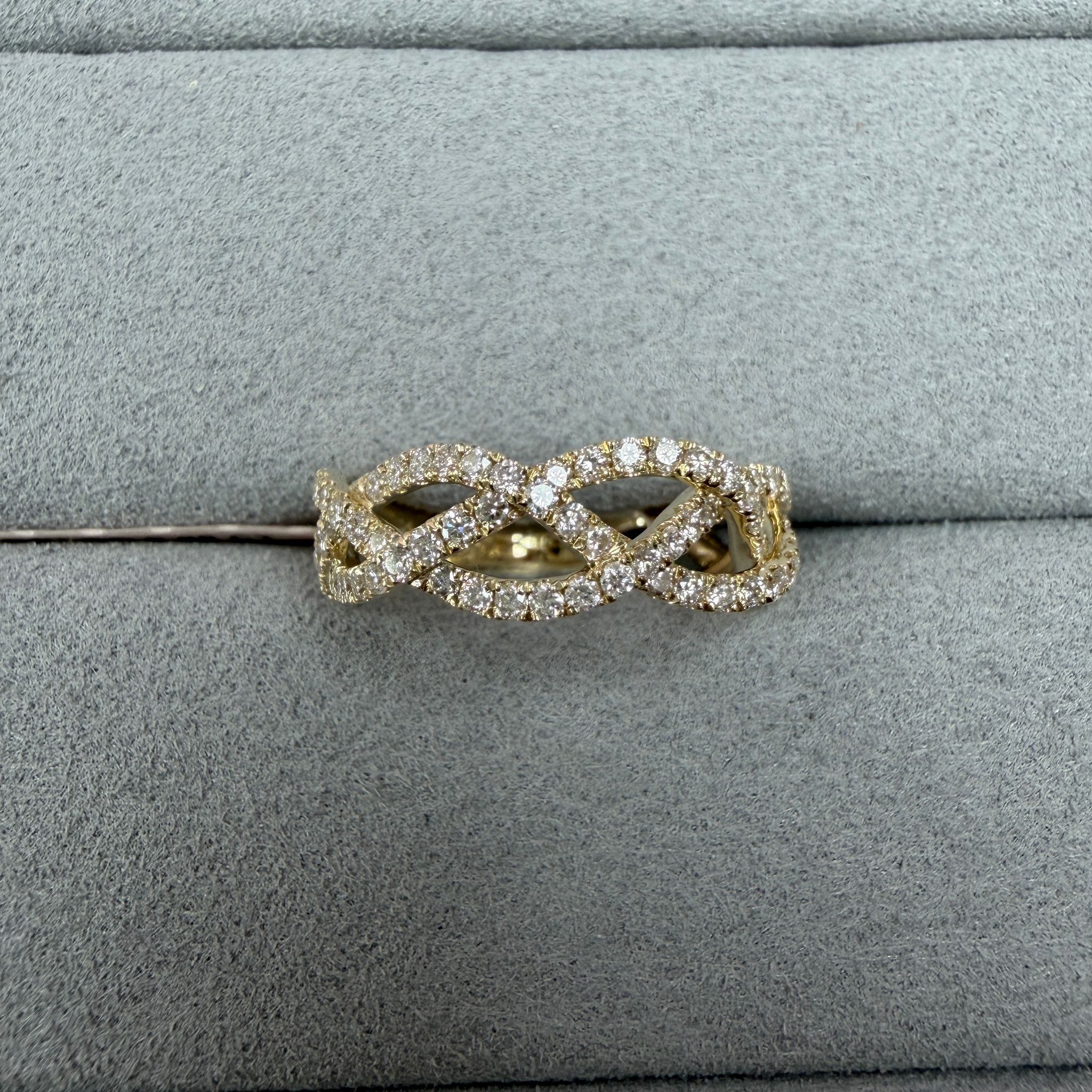 VX248 24B R6576 9K yellow gold ~1ct Lab Diamond Ring (D-F colour VS+ clarity)