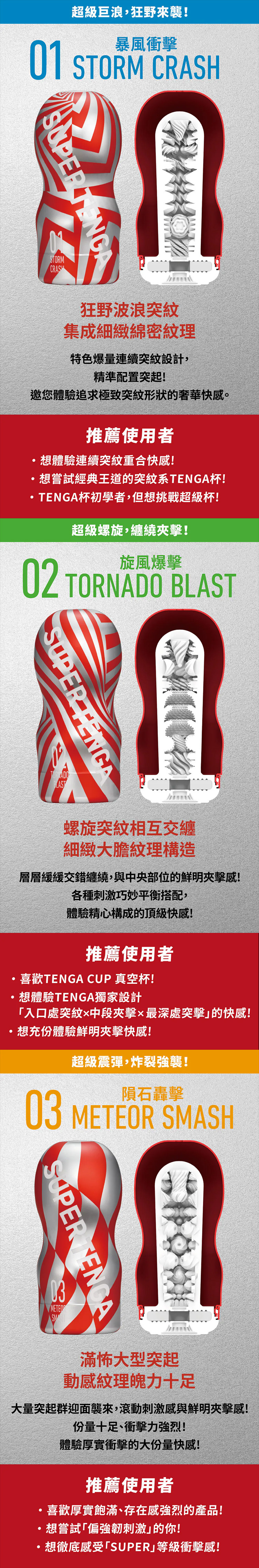TENGA SUPER 超級杯,膠體增量 20% 搭配超立體高密度內部紋路與濃厚潤滑液。
