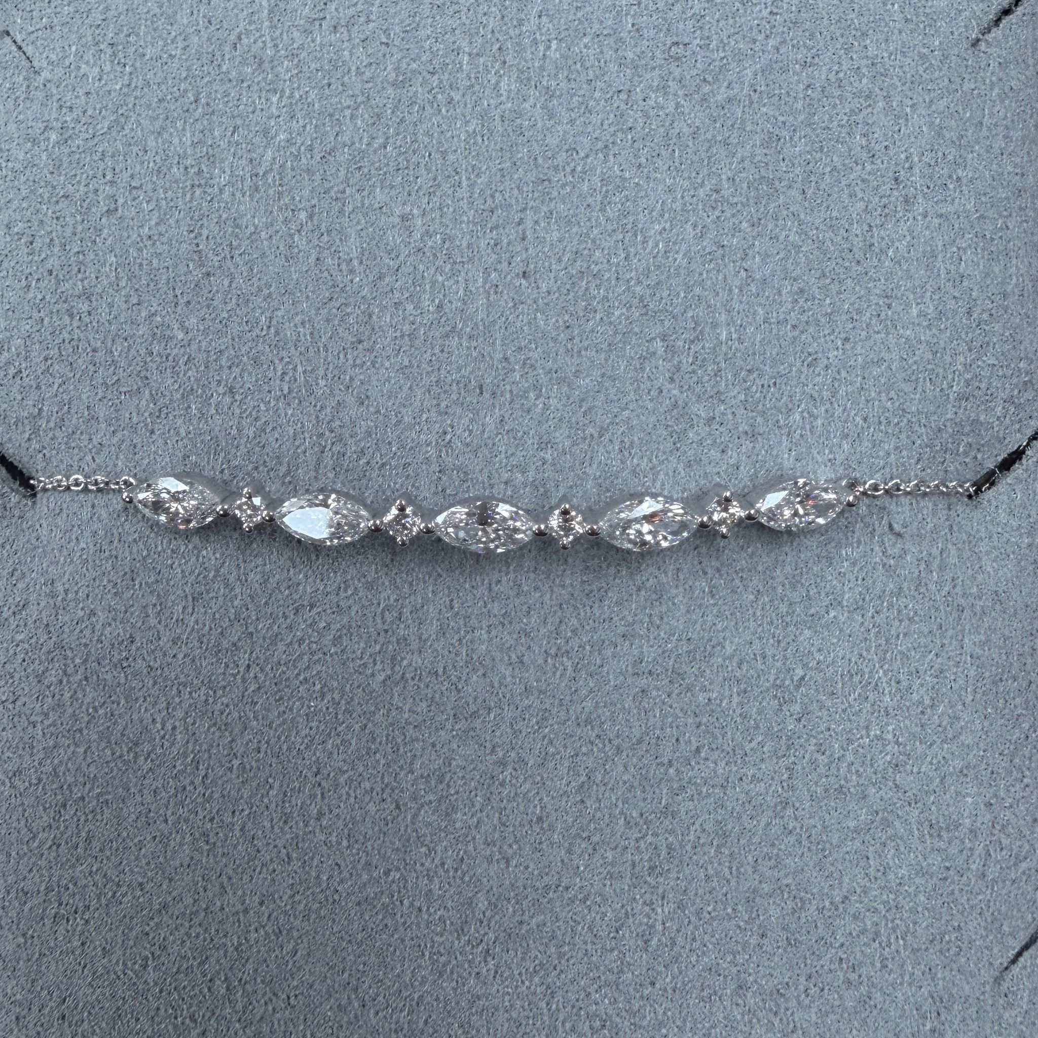 VX271 B47 B1921 0.88ct Lab Diamond Bracelet in Silver 925 (white colour) 16+1+1cm