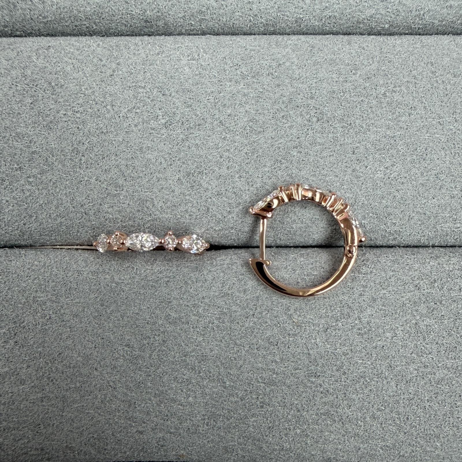 VX269 B45 E4050 0.43ct Lab Diamond Earrings in 9K rose gold