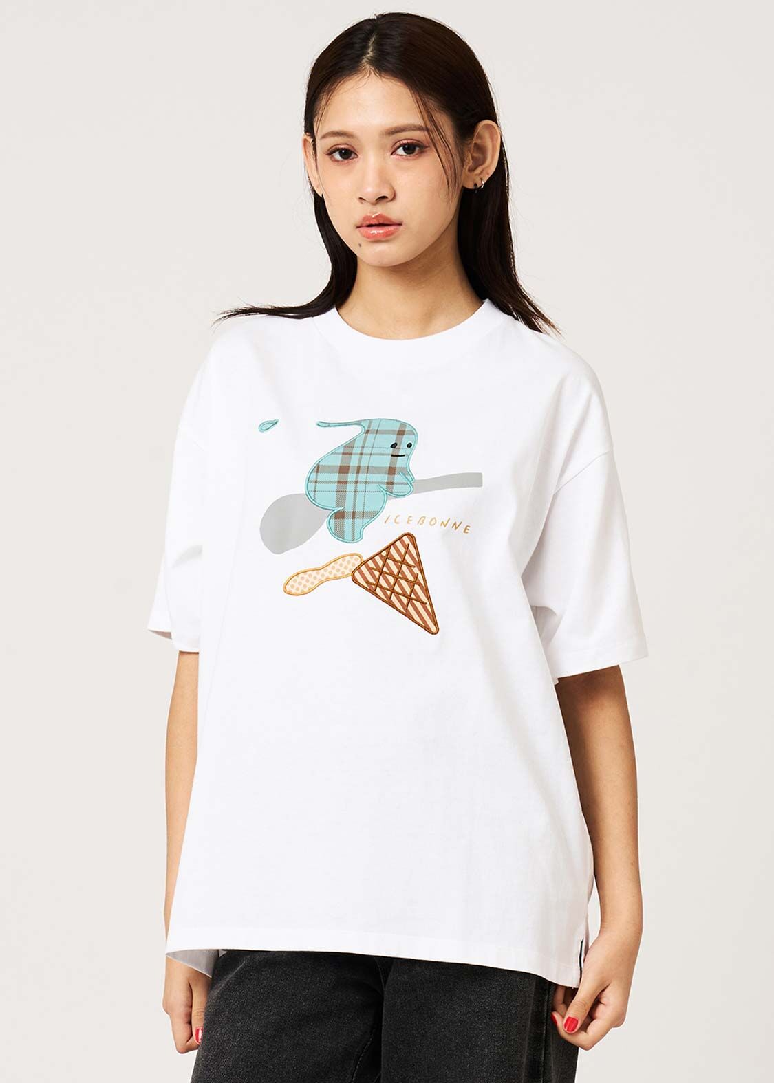 日本預訂 graniph GH Icebon | Applique T-shirt