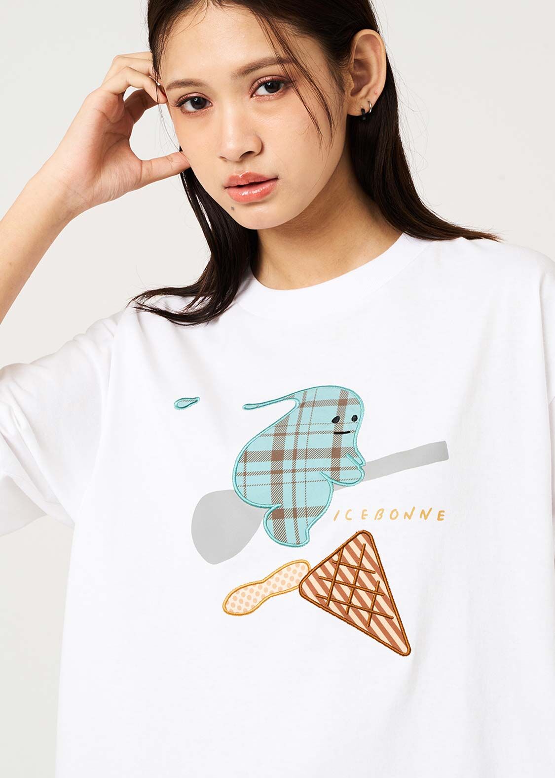 日本預訂 graniph GH Icebon | Applique T-shirt