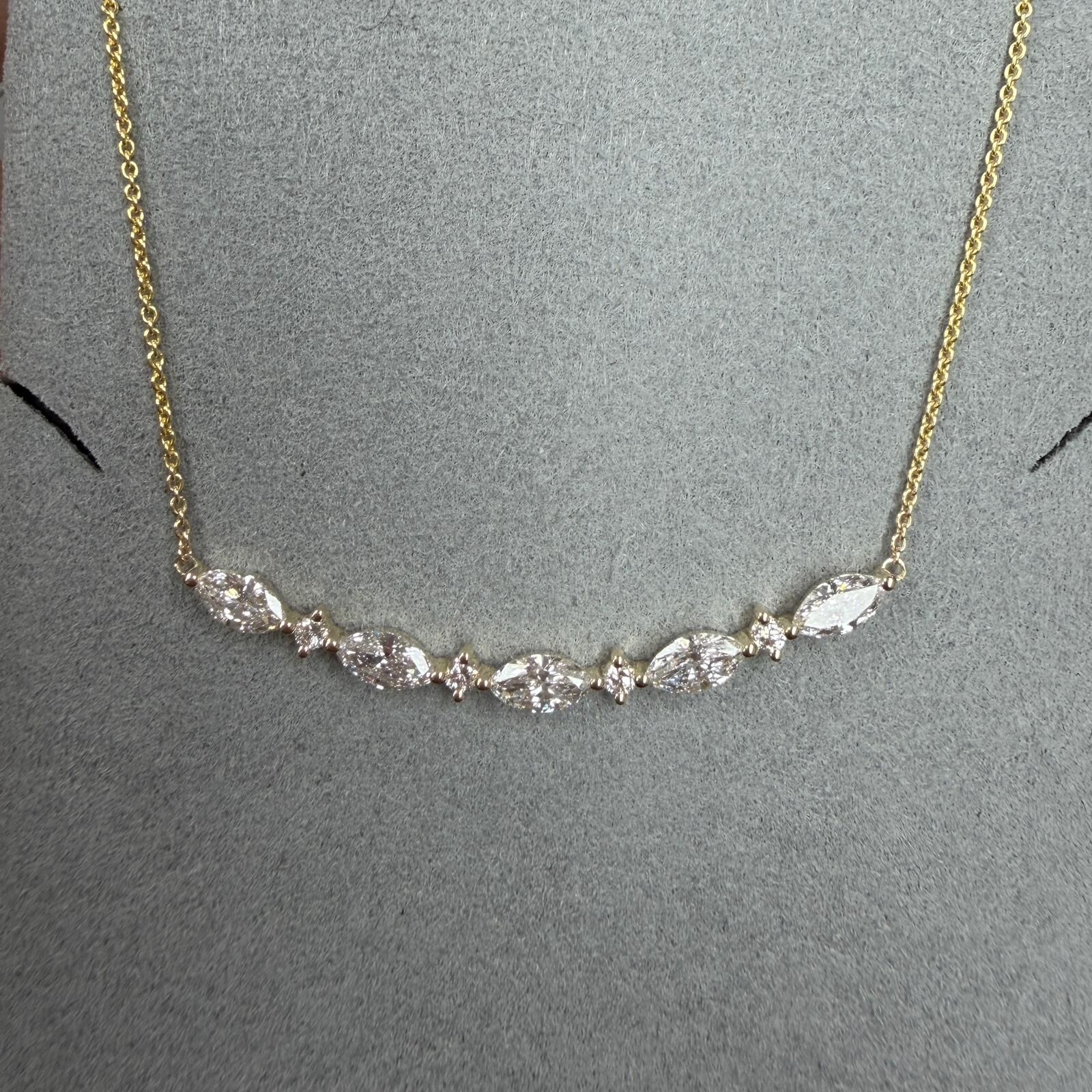 VX266 B42 N2861 0.88ct Lab Diamond necklace in 9K yellow gold 16+2 inch