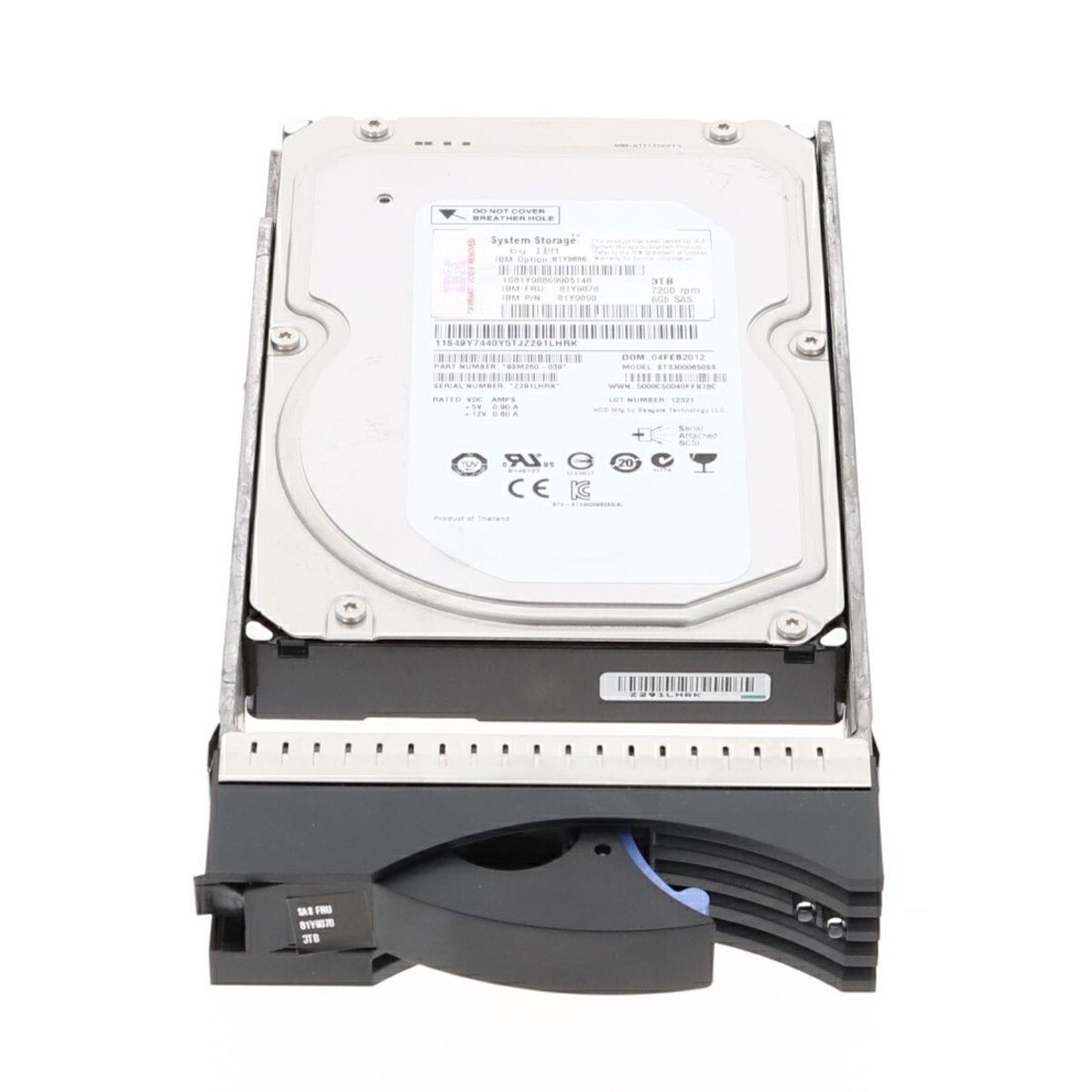81Y9743 IBM 2.5" 1T 7.2k 6G SFF SATA HDD (翻新)