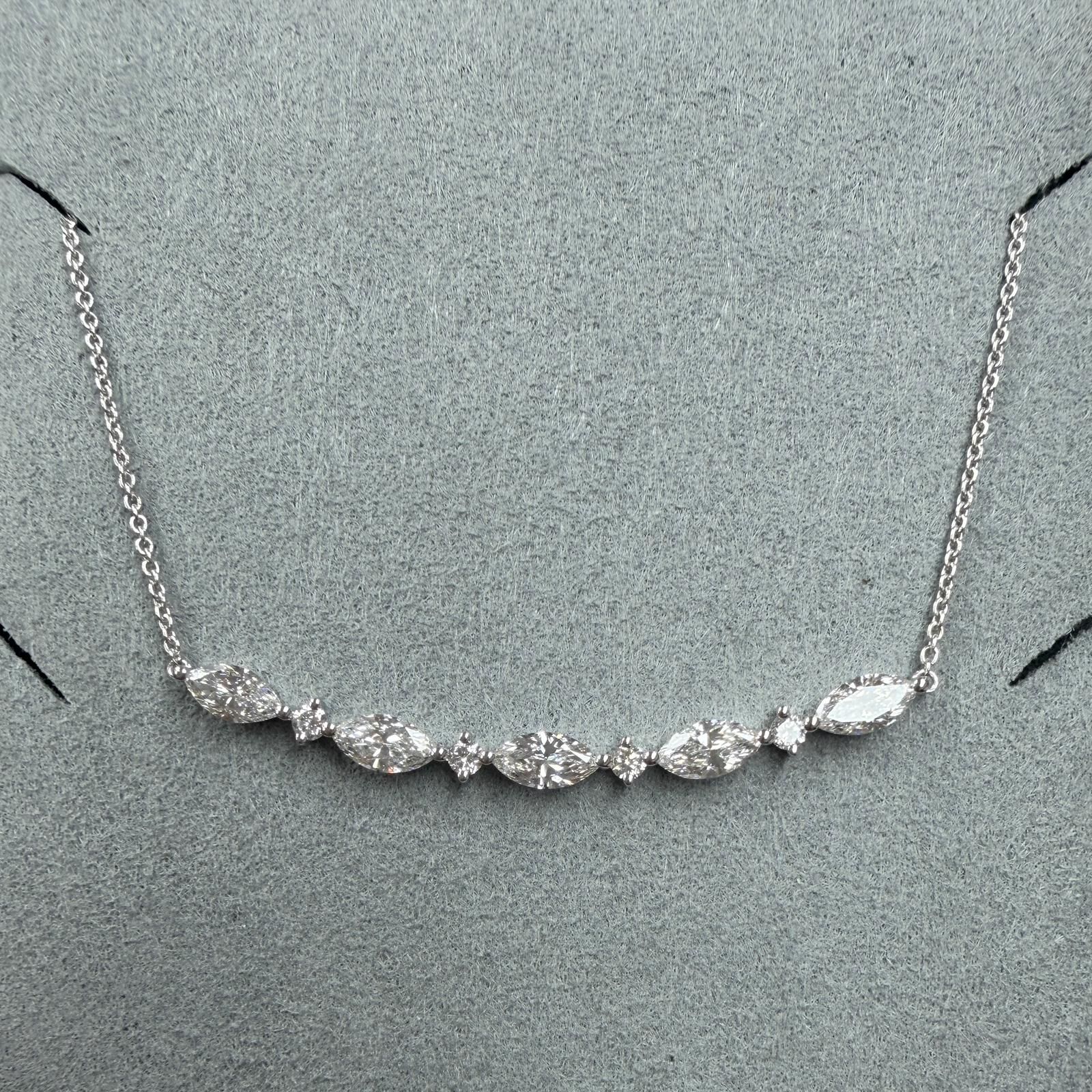 VX264 B40 N2861 0.88ct Lab Diamond necklace in 9K white gold 16+2 inch