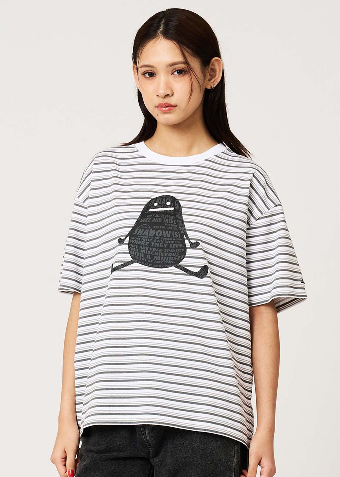 日本預訂 graniph GH Beautiful Shadow Playful Paint | Border T-shirt