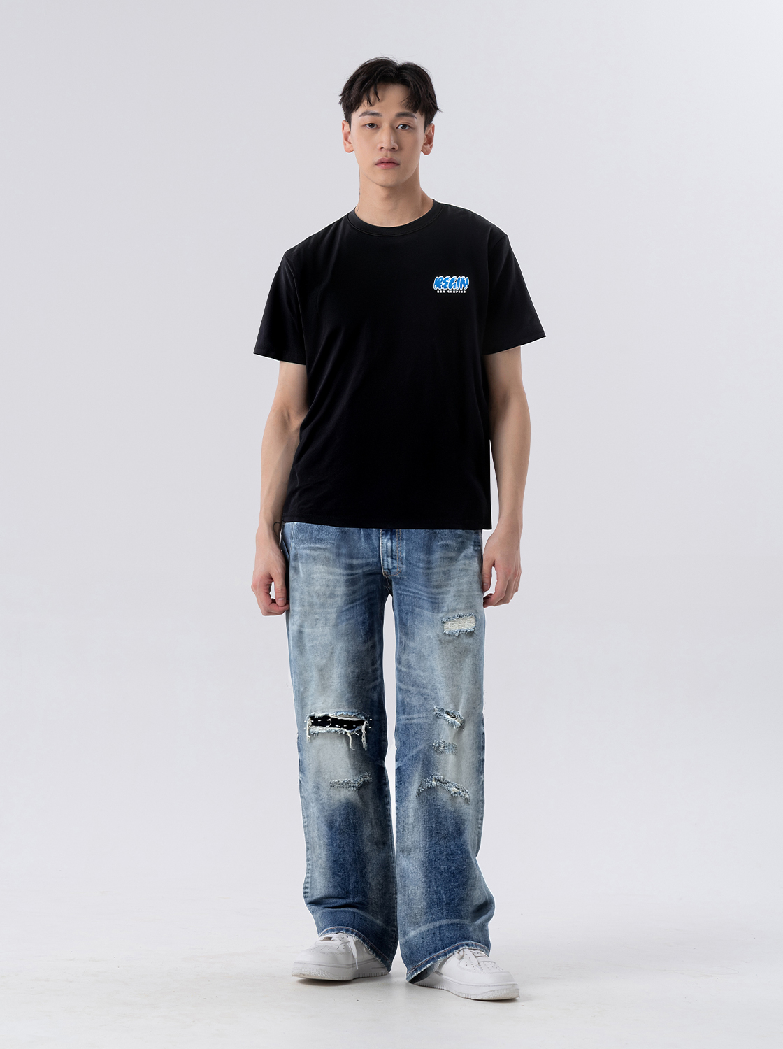 精緻水洗工藝丹寧牛仔褲