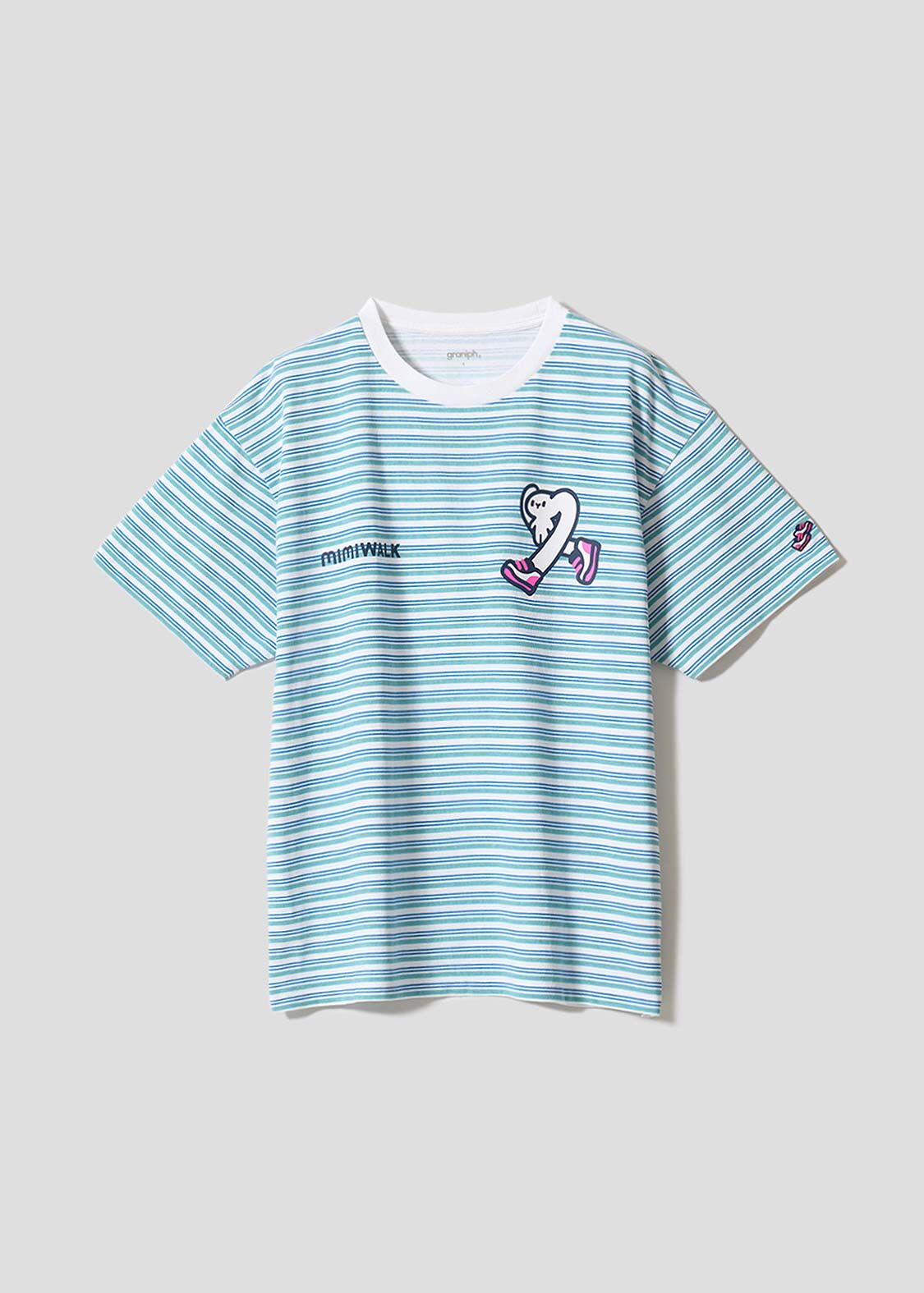 日本預訂 graniph GH Big Mimi Walk | Striped T-shirt