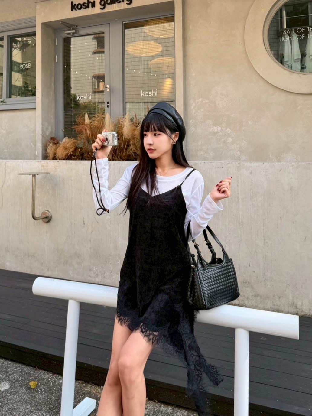 耐看品味手提肩背皮革編織包-時髦黑