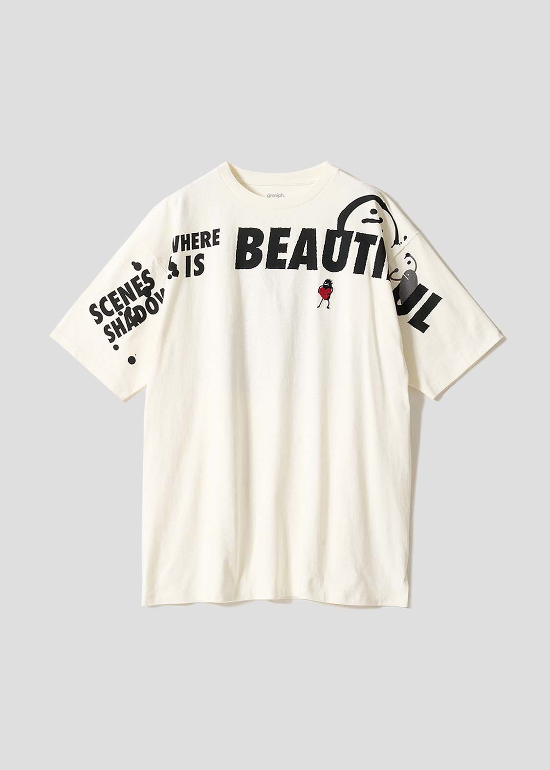 日本預訂 graniph GH Beautiful Shadow Playful Paint | Super Big T-shirt