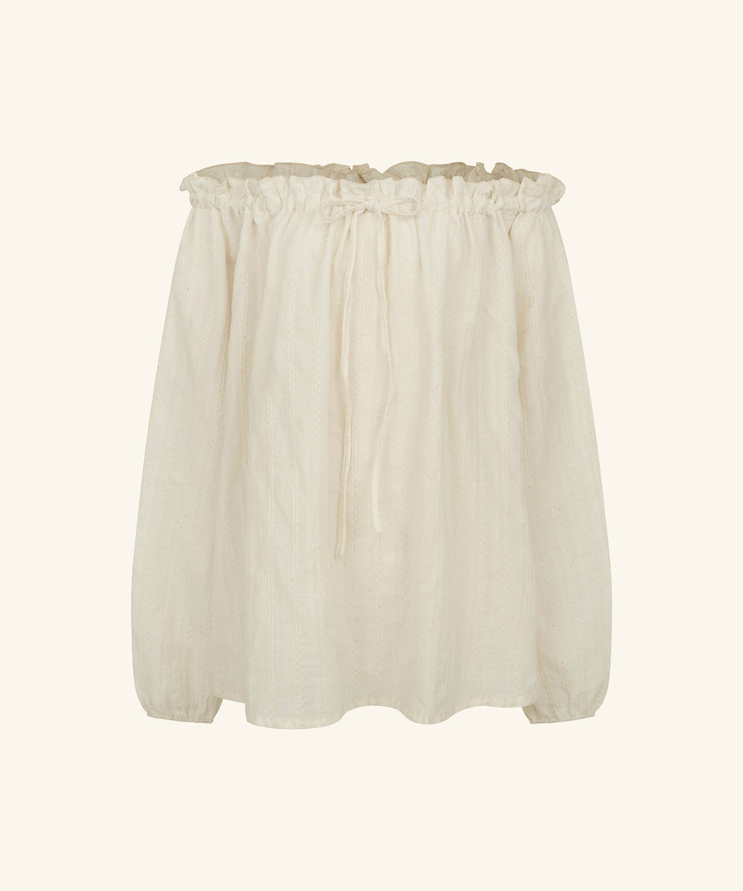 LETTER FROM MOON - Leaf One-Shoulder Frill Blouse *2色*