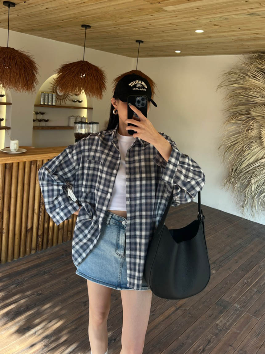 春款格紋襯衫*2色