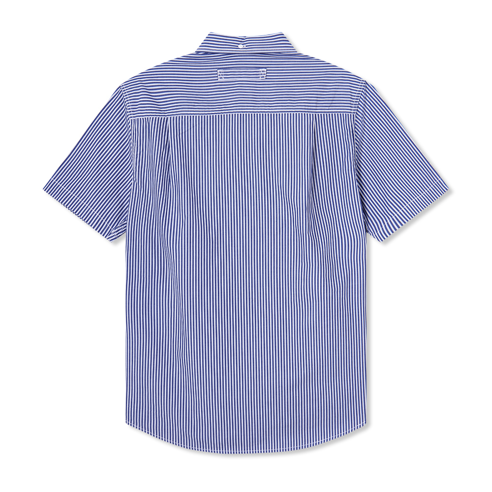 男裝條紋短袖襯衫