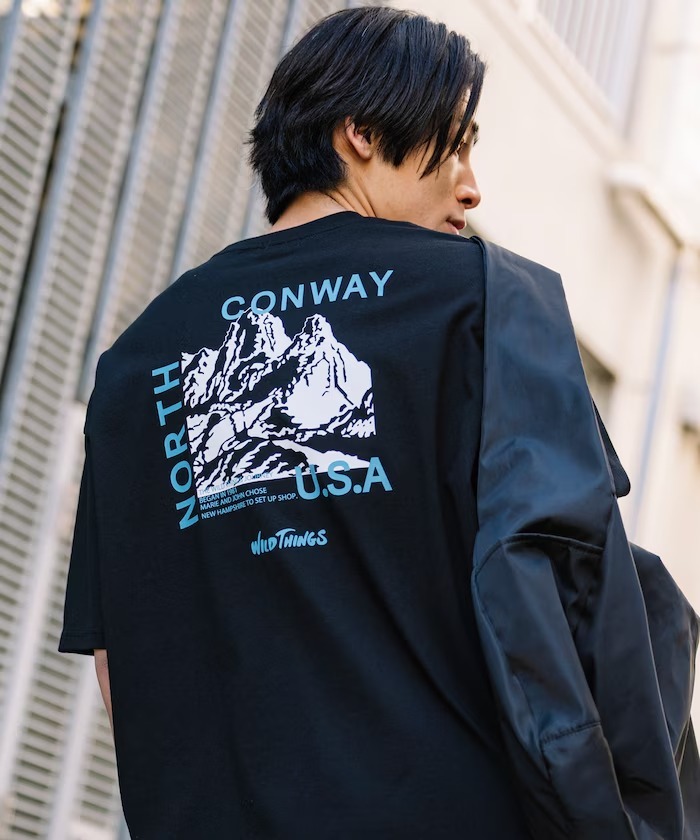 日本 Wild Things x Freak's Store Mountain Motif Print T-shirt