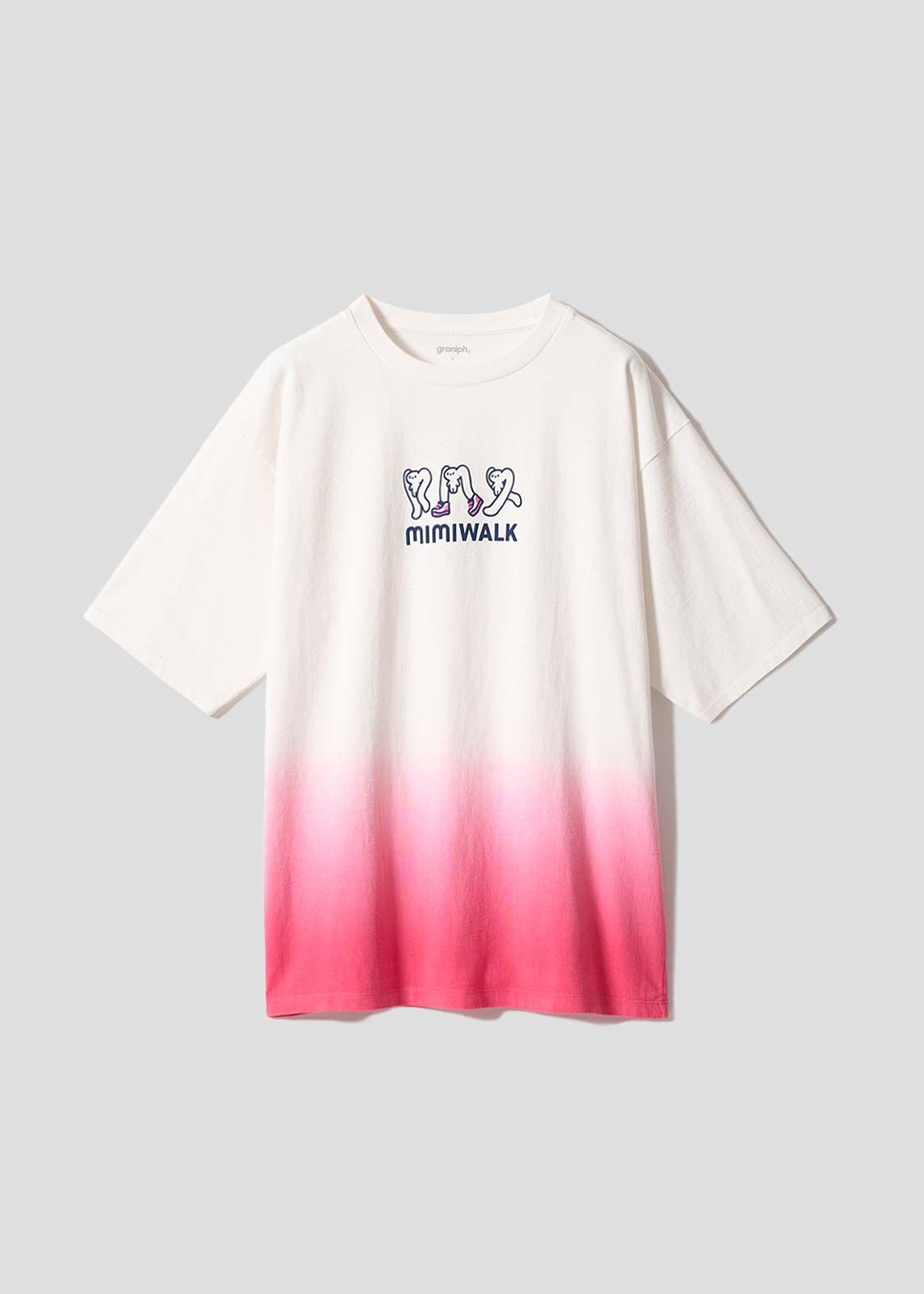 日本預訂 graniph GH Big Mimi Walk | Gradient T-shirt