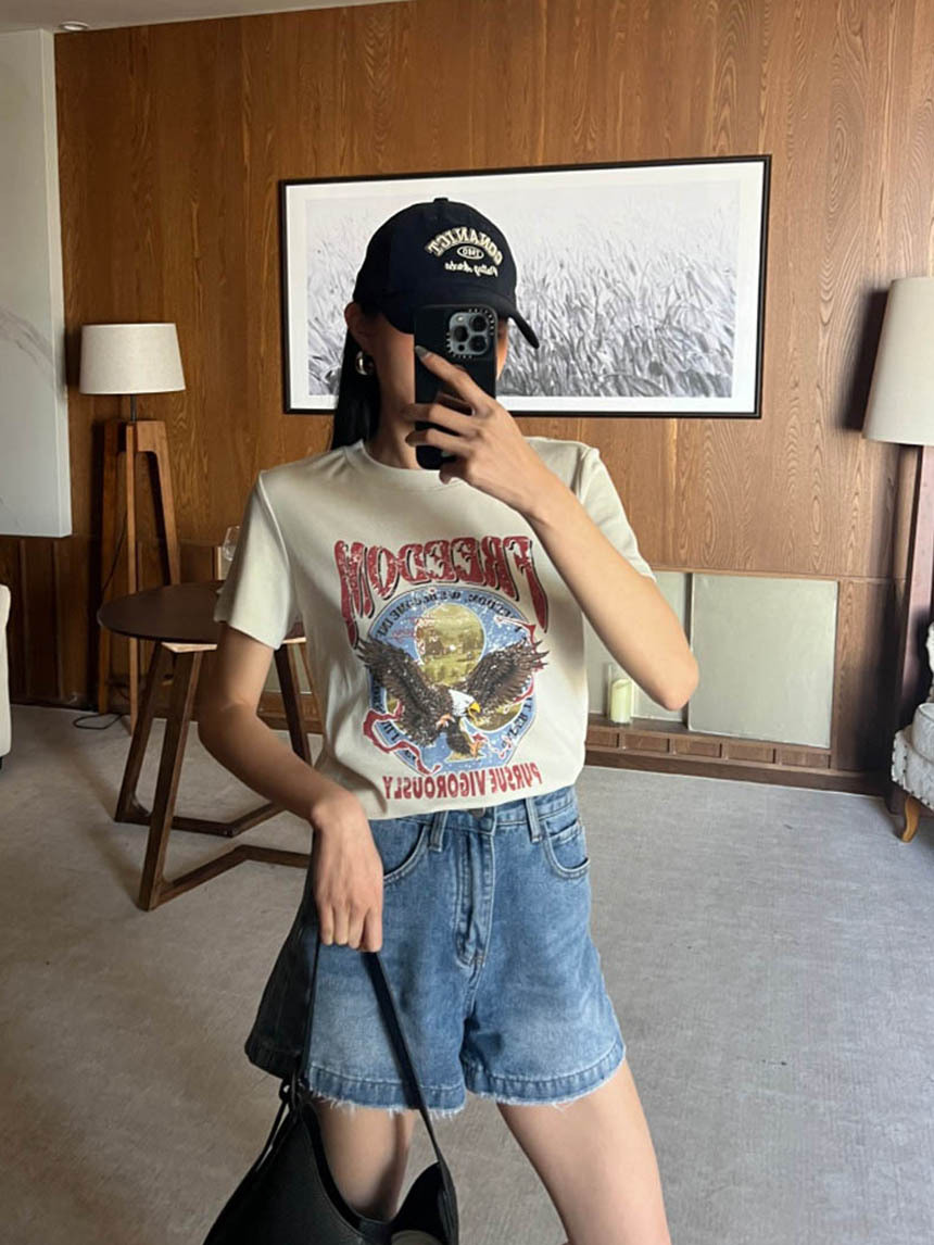 韓系美系復古老鷹T*2色