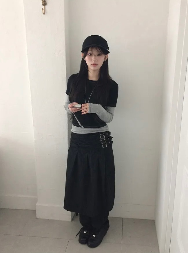 【8/3完85折優惠預訂】韓國拼色車線長袖TEE（3色）