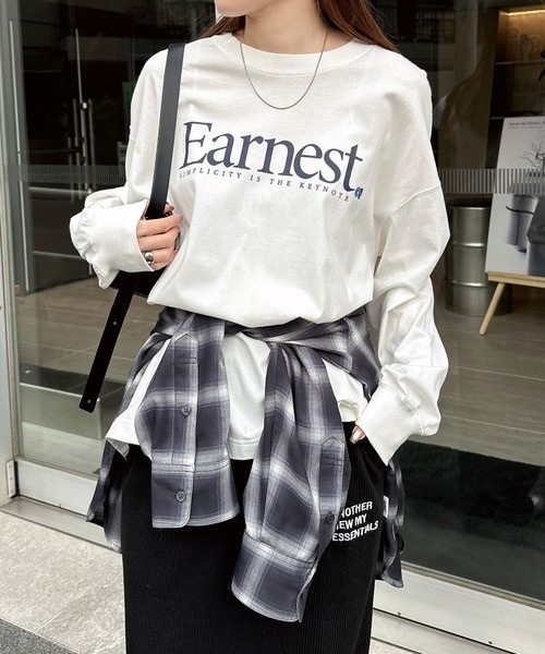 ANME / Earnest logo print long sleeve T-shirt