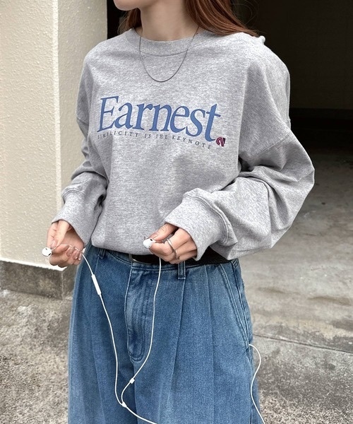 ANME / Earnest logo print long sleeve T-shirt