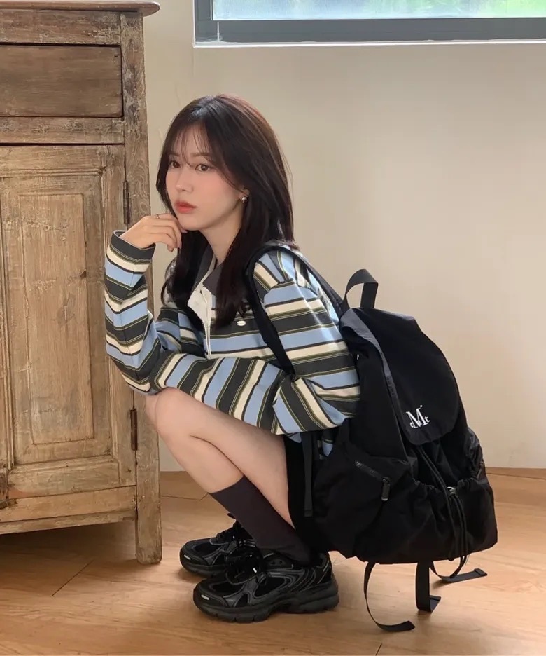 （預購）韓國 MUCENT 尼龍後背包 雙肩包