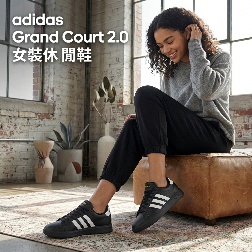 【現貨】adidas K120401 Grand Court 2.0 女裝休閒鞋