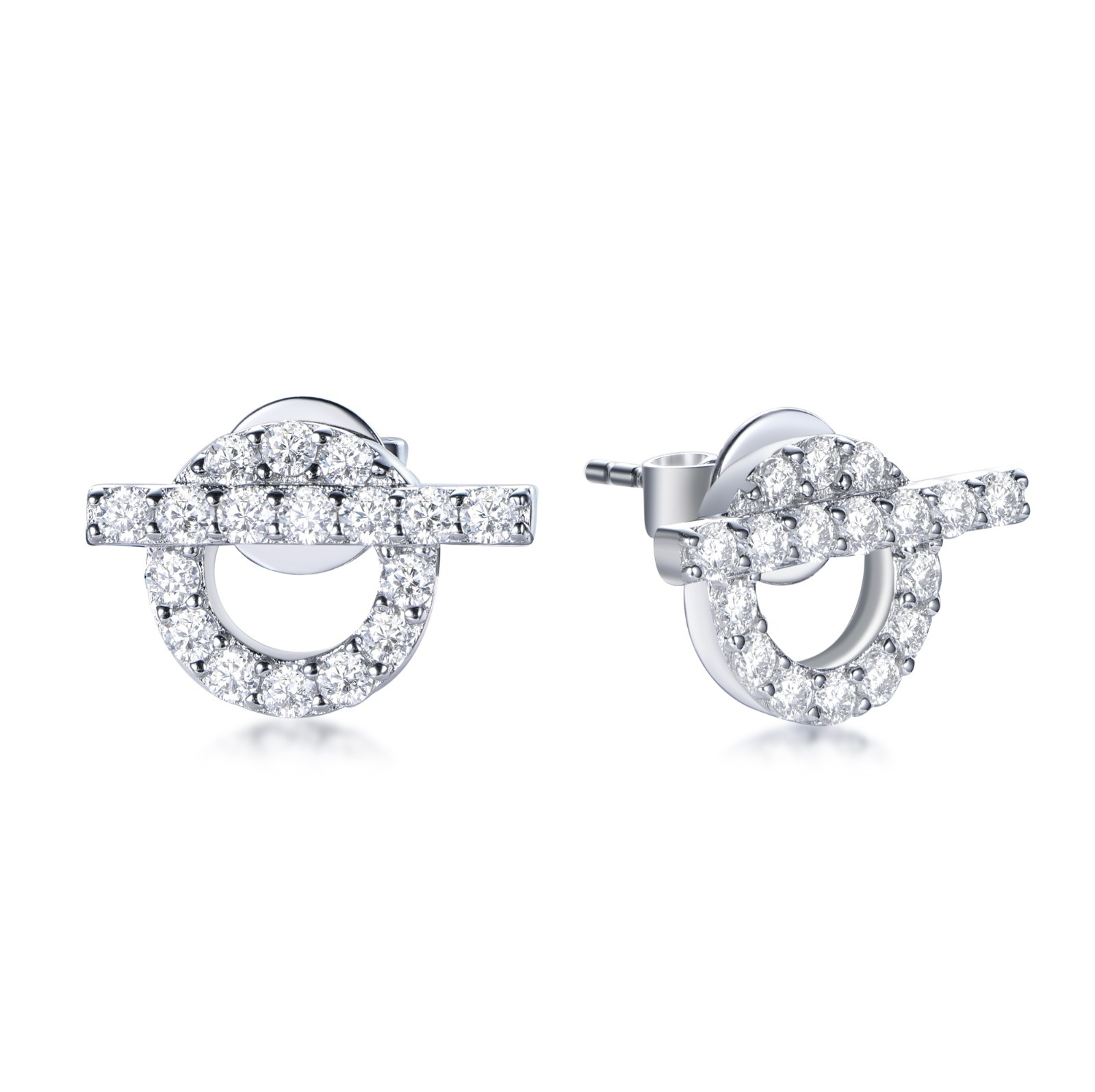 VX423 K2 E4056 Q SHAPE  Earrings (莫桑)