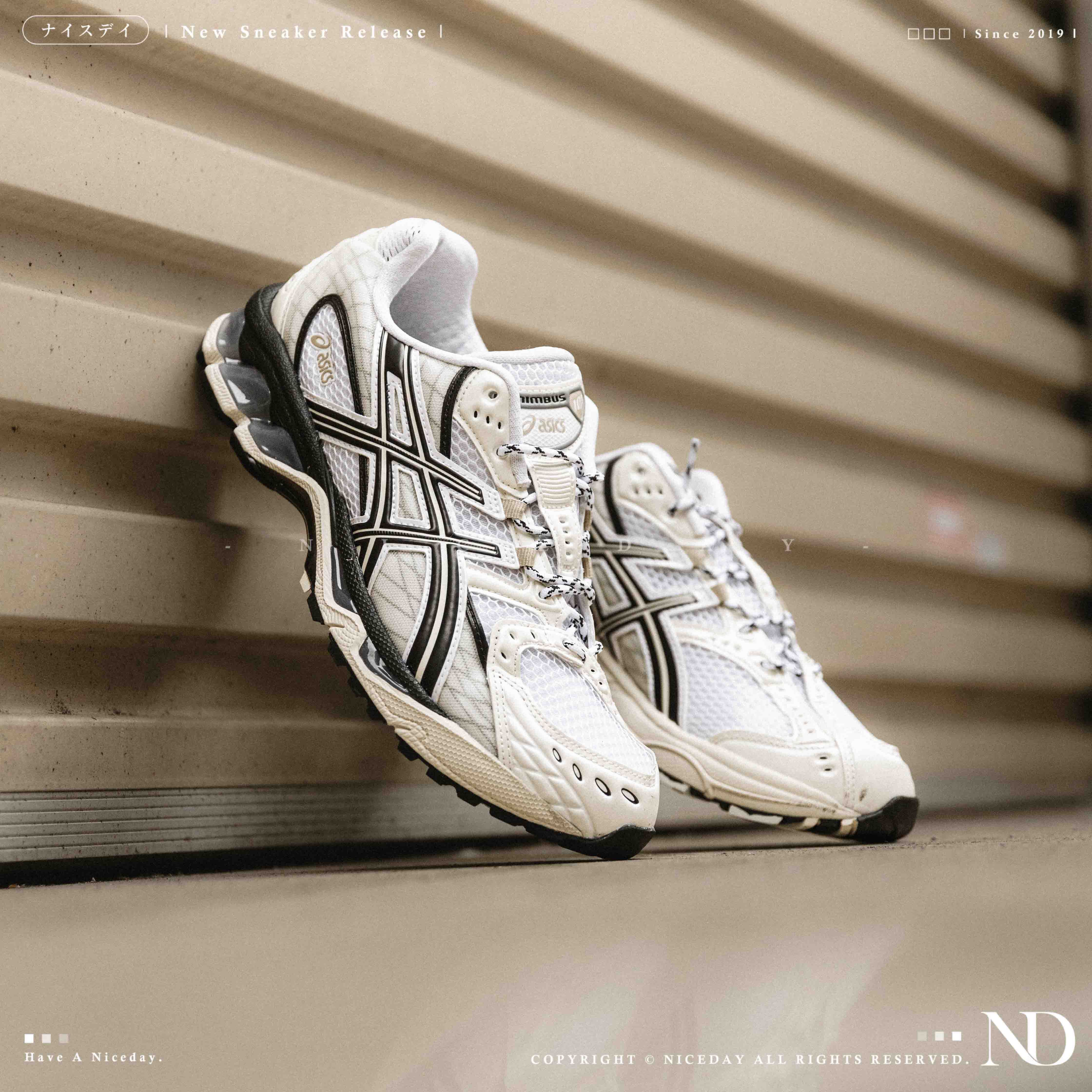 NICEDAY 代購 Asics Gel-Nimbus 10.1 White 奶油 白黑 復古 奶油白 1203A543-108