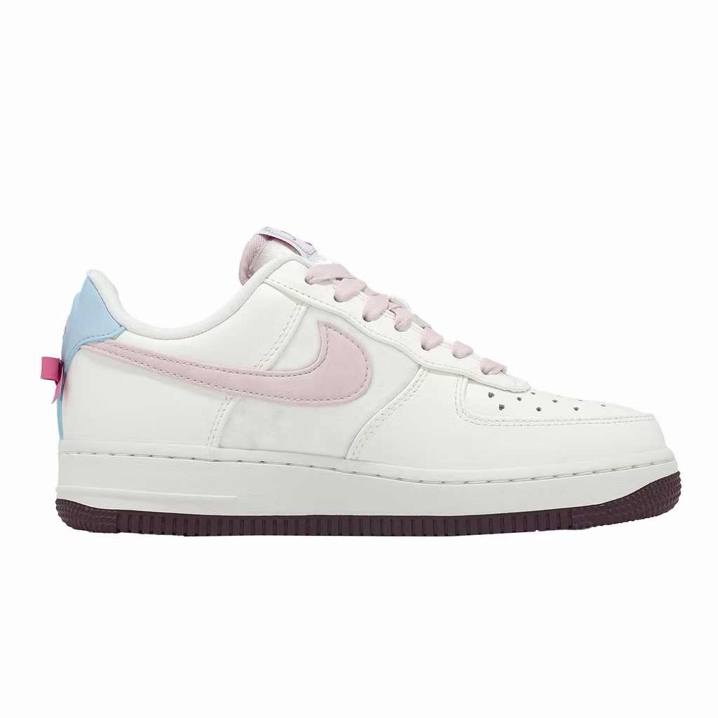 Nike W Air Force 1 07 女鞋 白粉紅 蝴蝶結 愛心 情人節 IQ4937-161