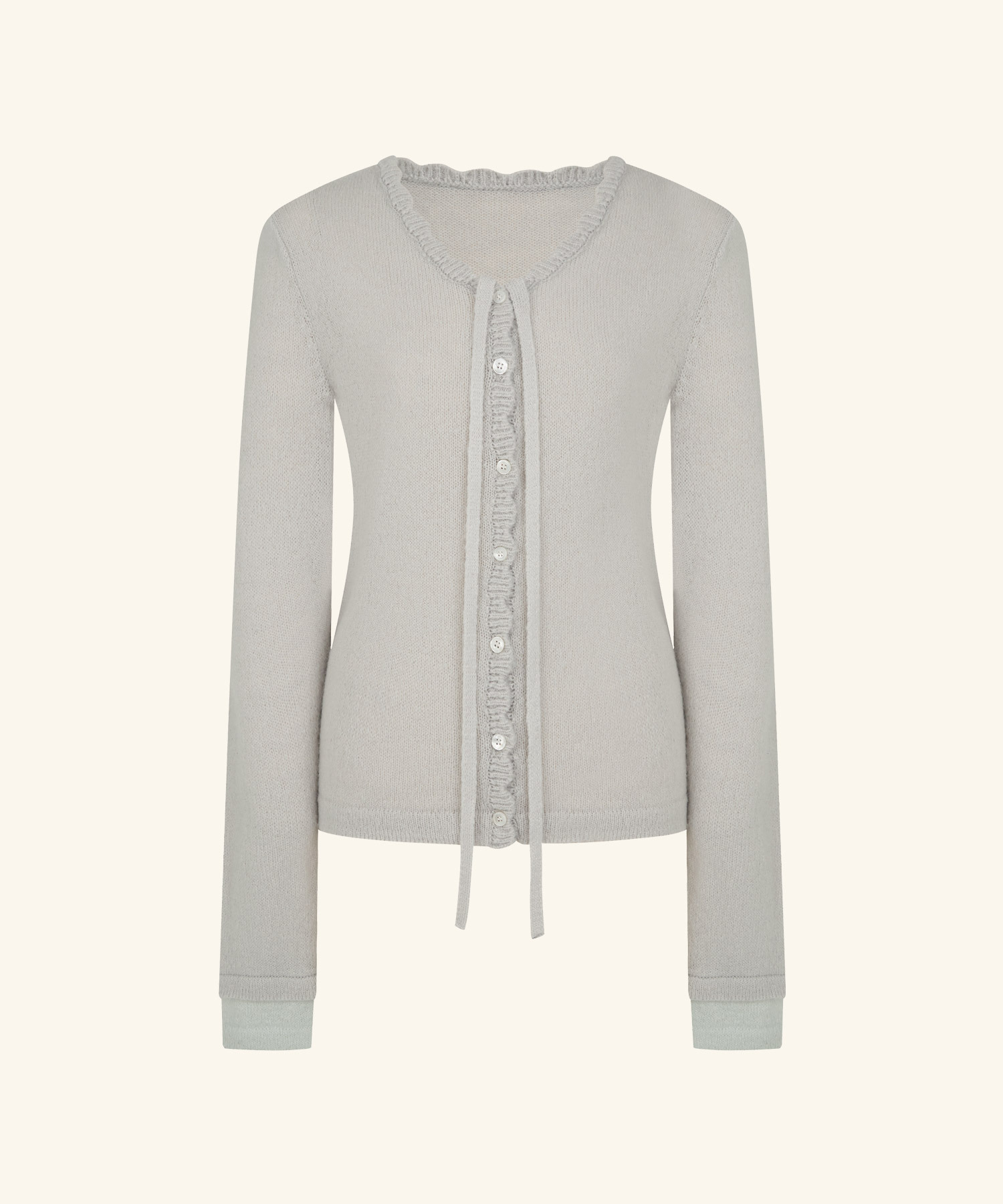 LETTER FROM MOON -  Haila Scallop Layered Cardigan *2色*